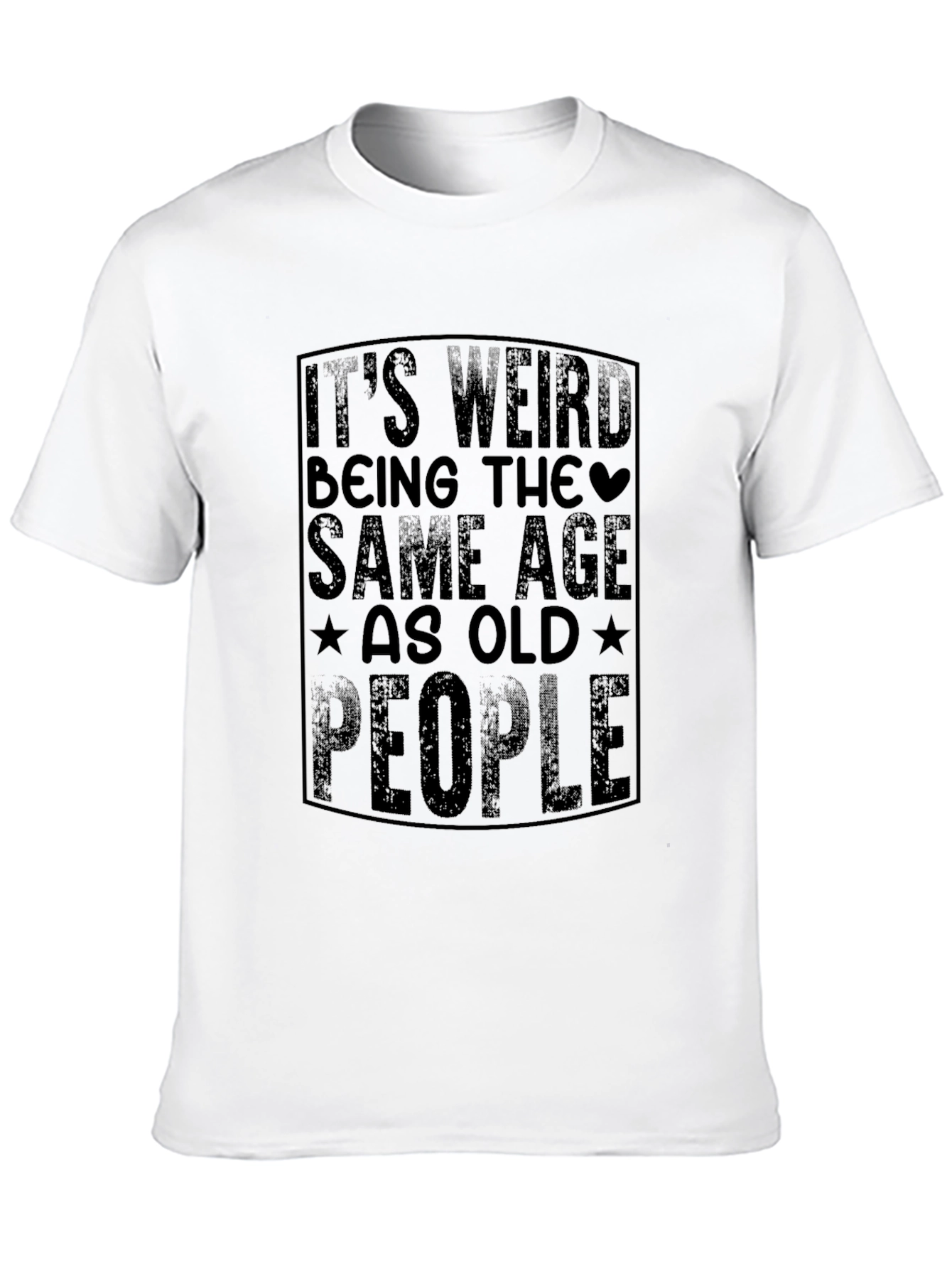 Black Funny "Same Age as Old People" Graphic Tee view 10
