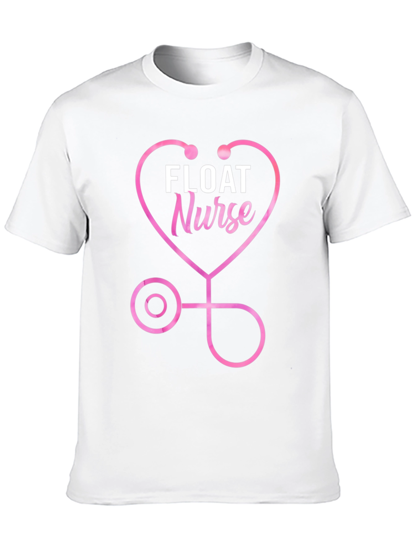 Black Float Nurse Stethoscope Heart T-Shirt view 10