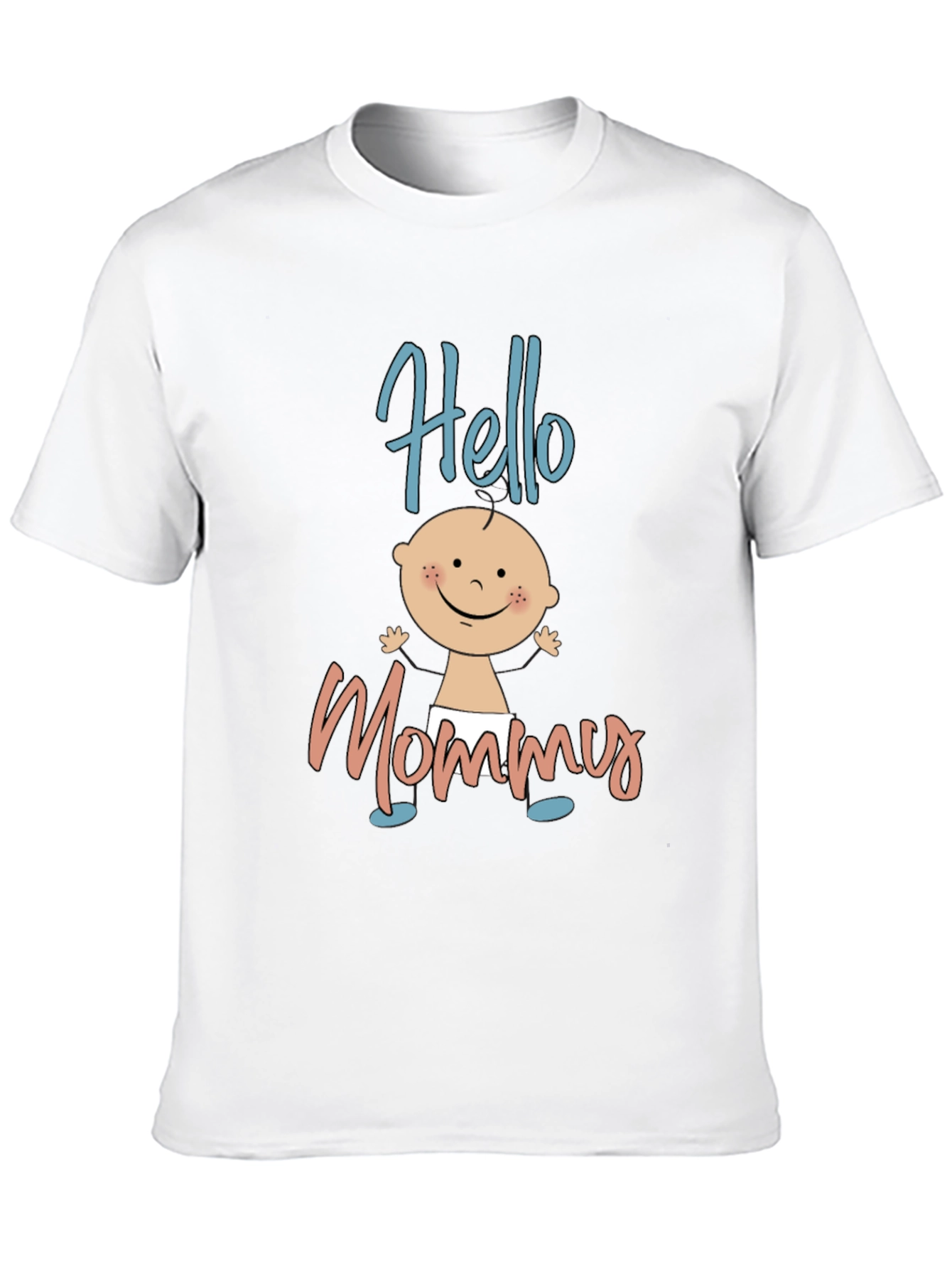 Black Hello Mommy Black T-Shirt view 10
