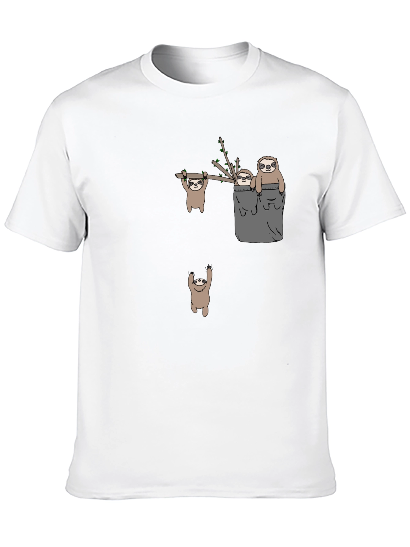 Black Sloth Graphic Tee - Funny Animal T-Shirt view 10