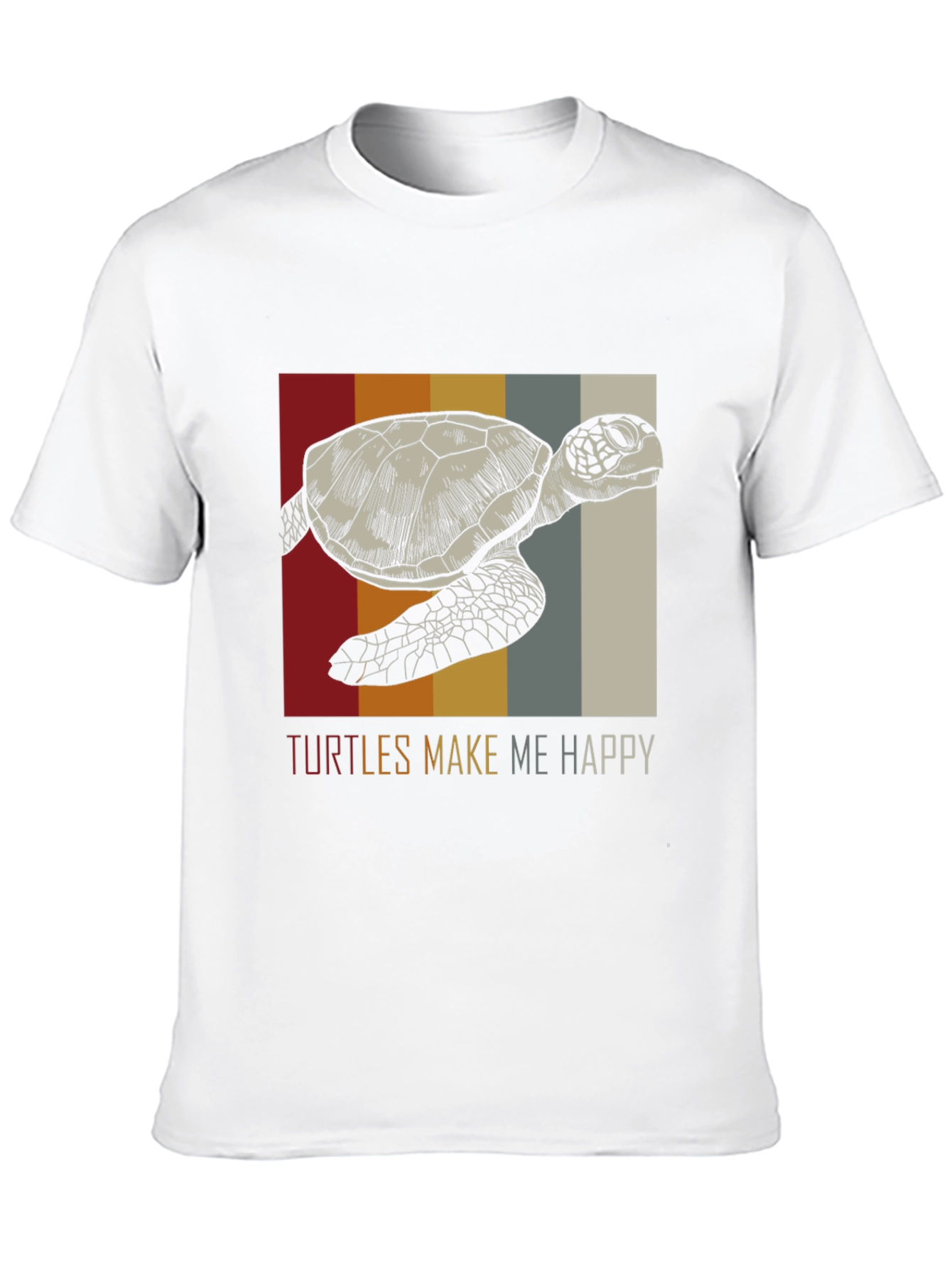 Black Turtles Make Me Happy Graphic Tee view 10