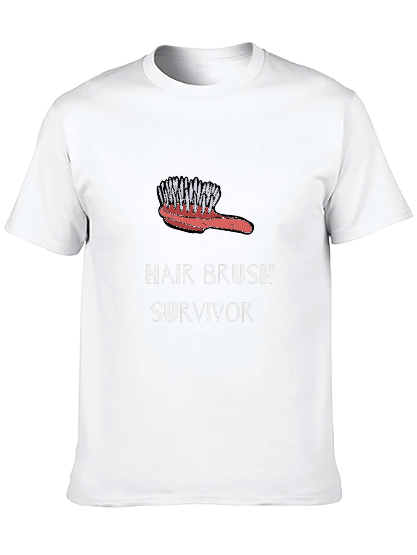 Black Hair Brush Survivor Graphic Tee - Black T-Shirt view 10