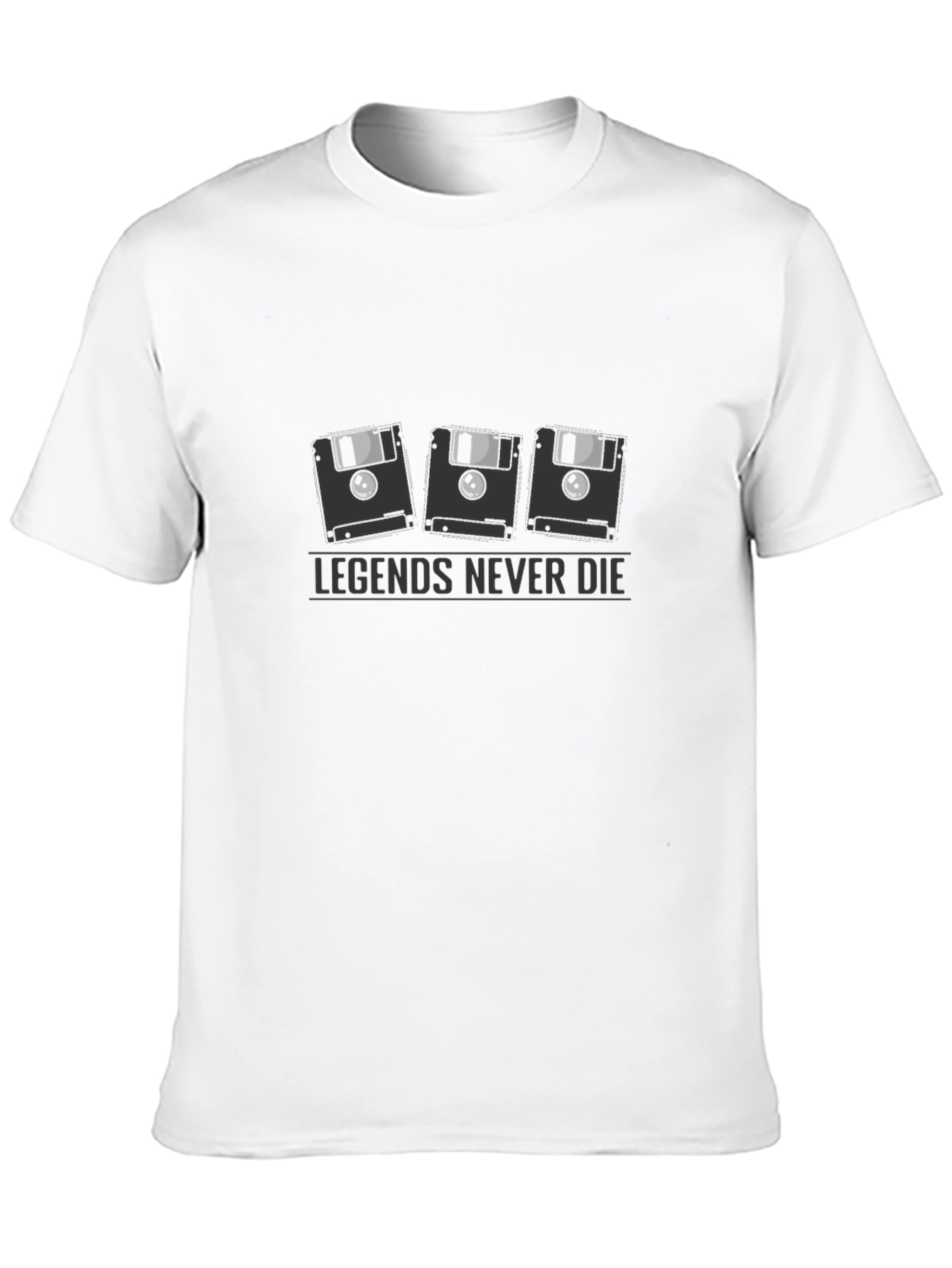 Black Legends Never Die Floppy Disk T-Shirt view 10