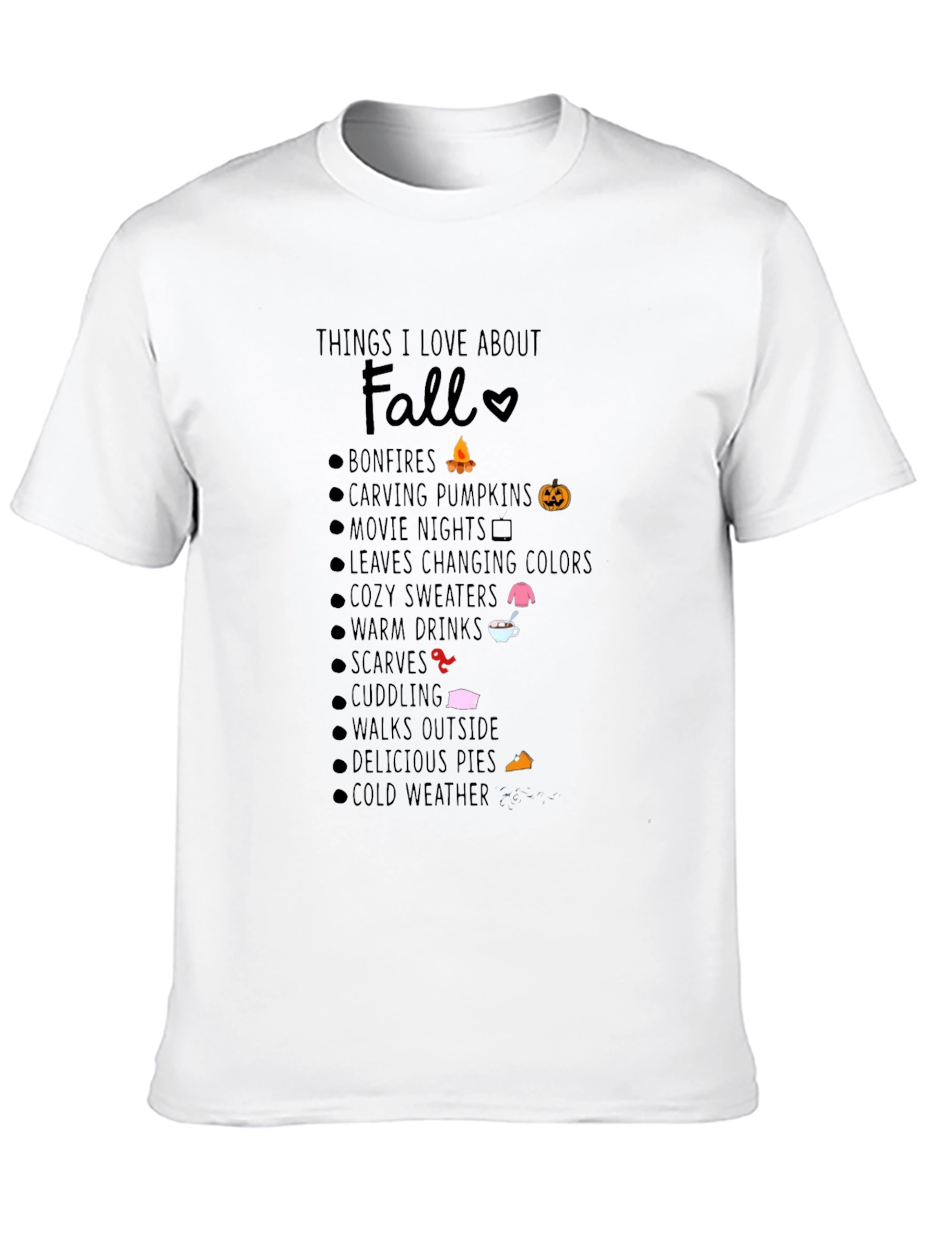 Black Things I Love About Fall T-Shirt view 10