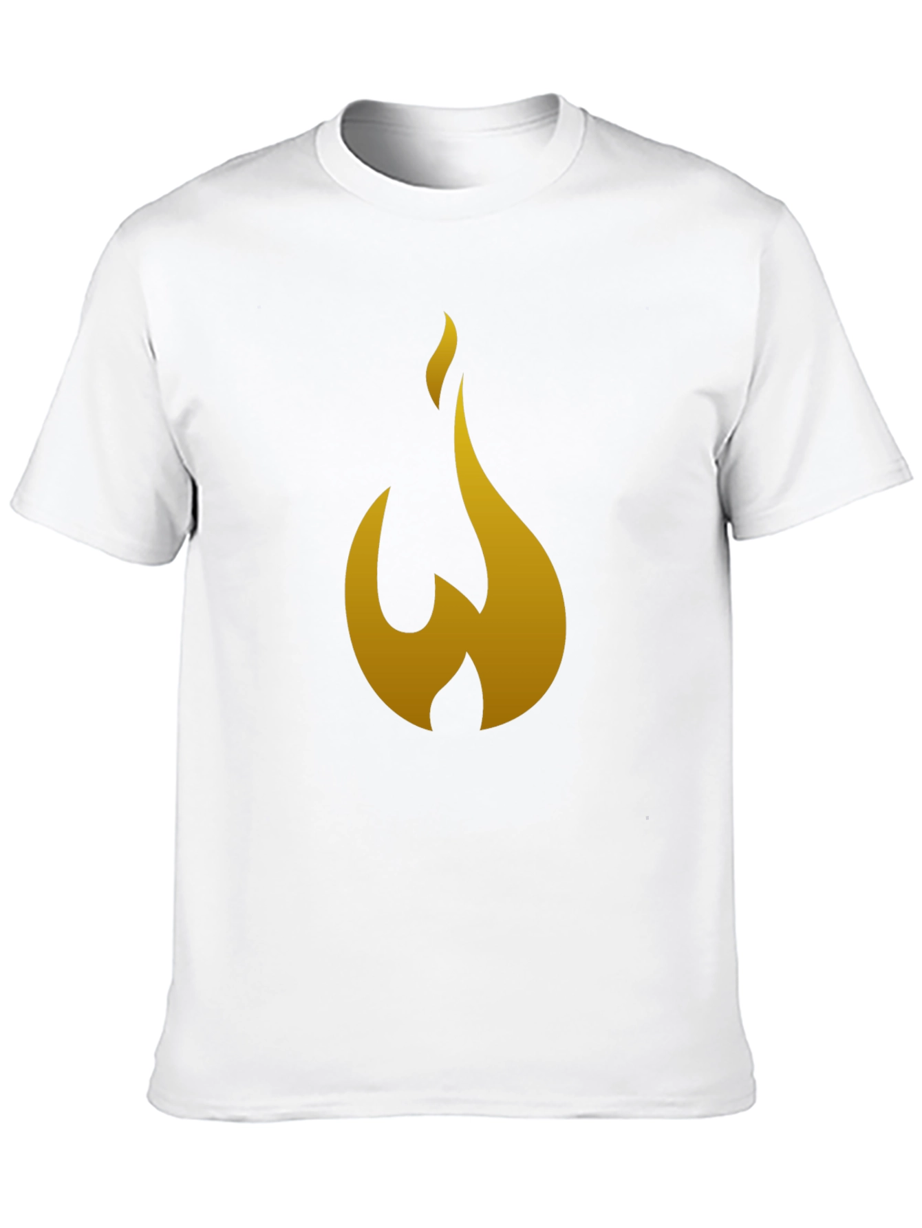 Black Flame Graphic Tee - Men's Black Cotton T-Shirt view 10