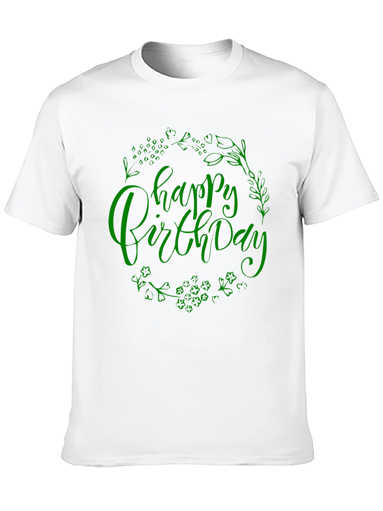 Black Happy Birthday Graphic Print Crew Neck T-Shirt view 10
