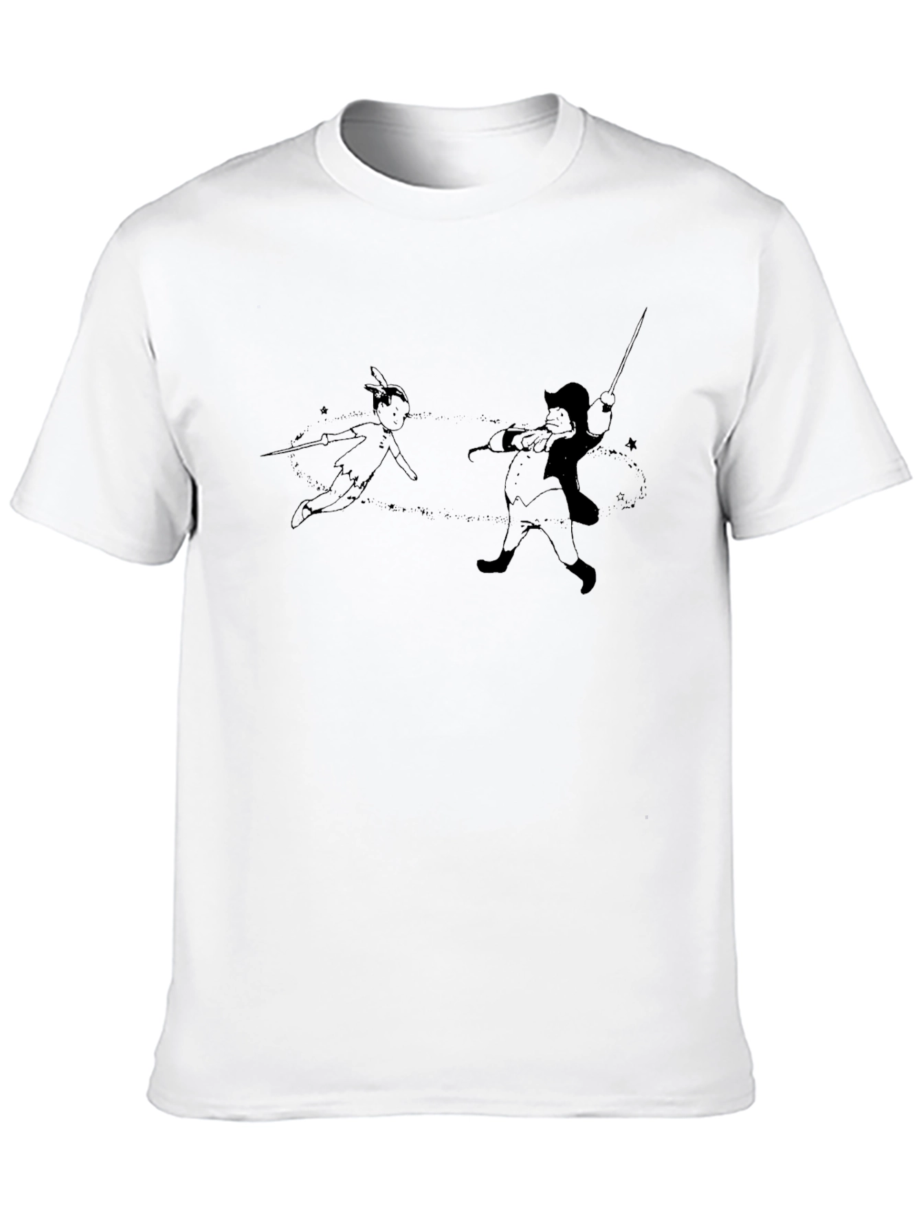 Black Peter Pan vs Captain Hook Black T-Shirt view 10