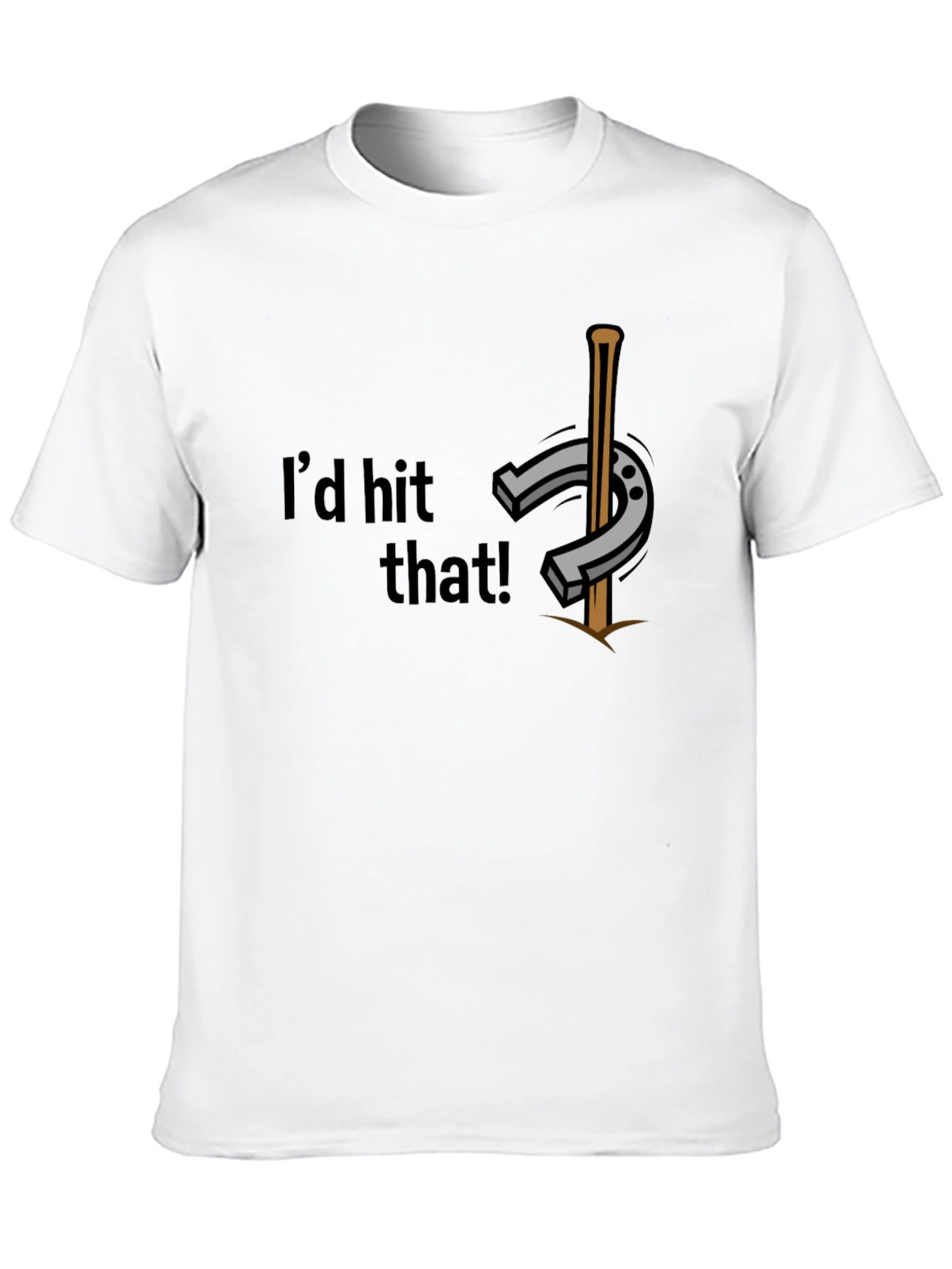 Black I'd Hit That Horseshoe T-Shirt view 10