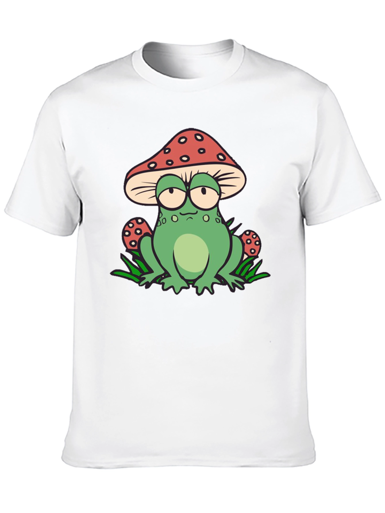 Black Mushroom Frog Graphic Tee - Unique Novelty Shirt view 10