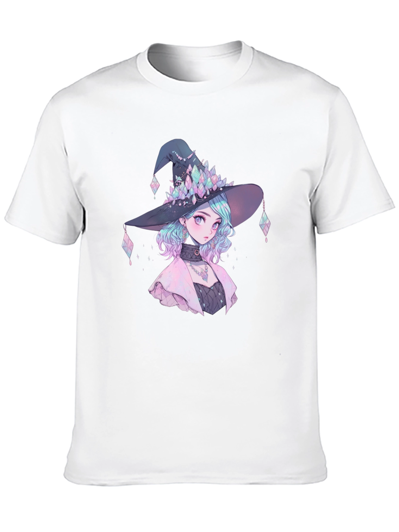 Black Anime Witch Graphic Tee - Stylish Unisex T-Shirt view 10