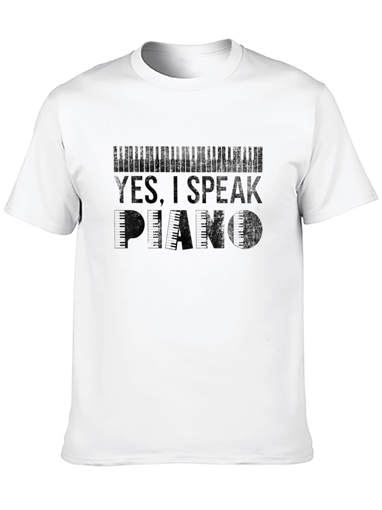 Black Yes, I Speak Piano Graphic Tee - Musician T-Shirt view 10