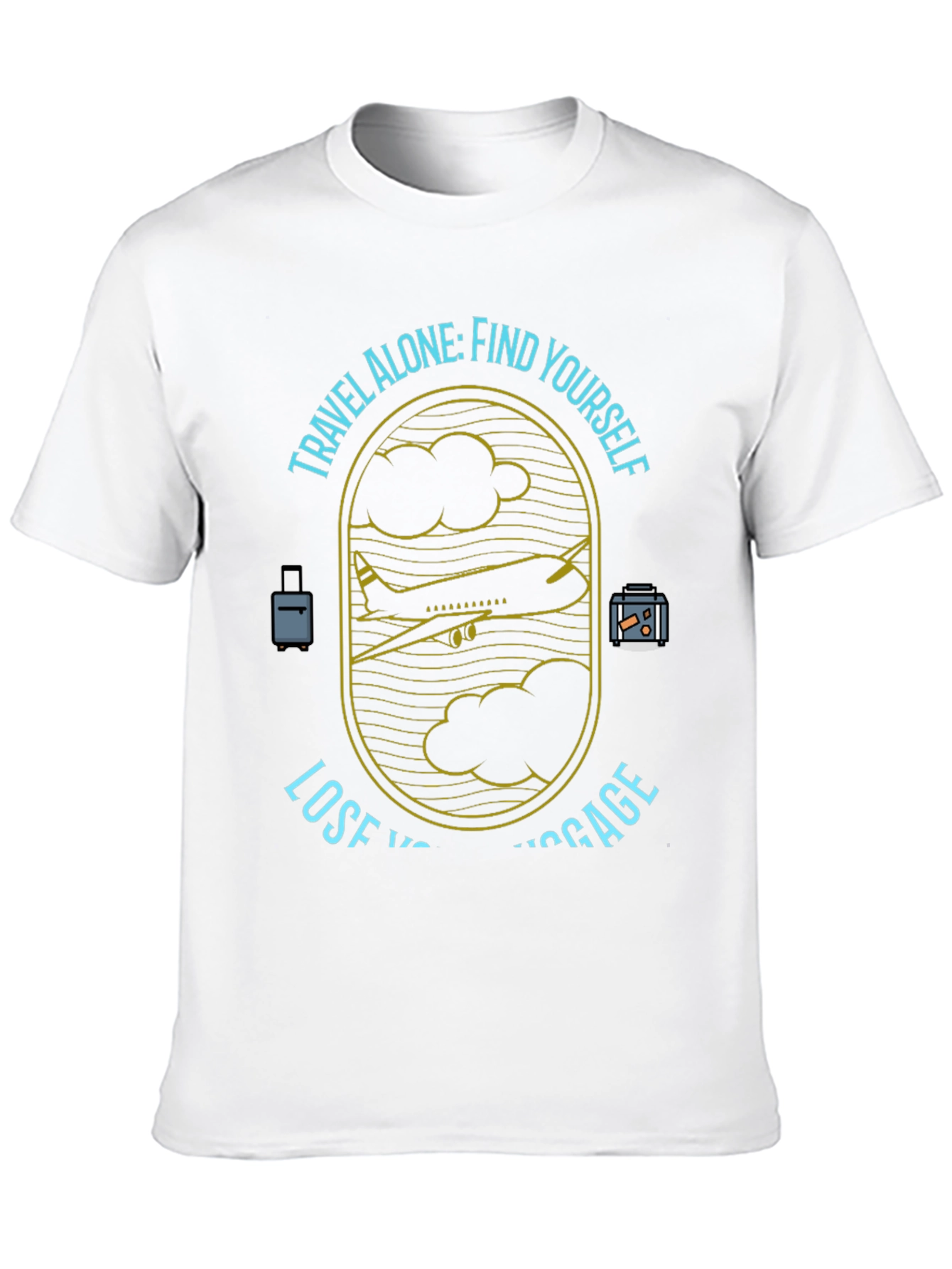 Black Travel Alone T-Shirt - Find Yourself, Lose Luggage view 10