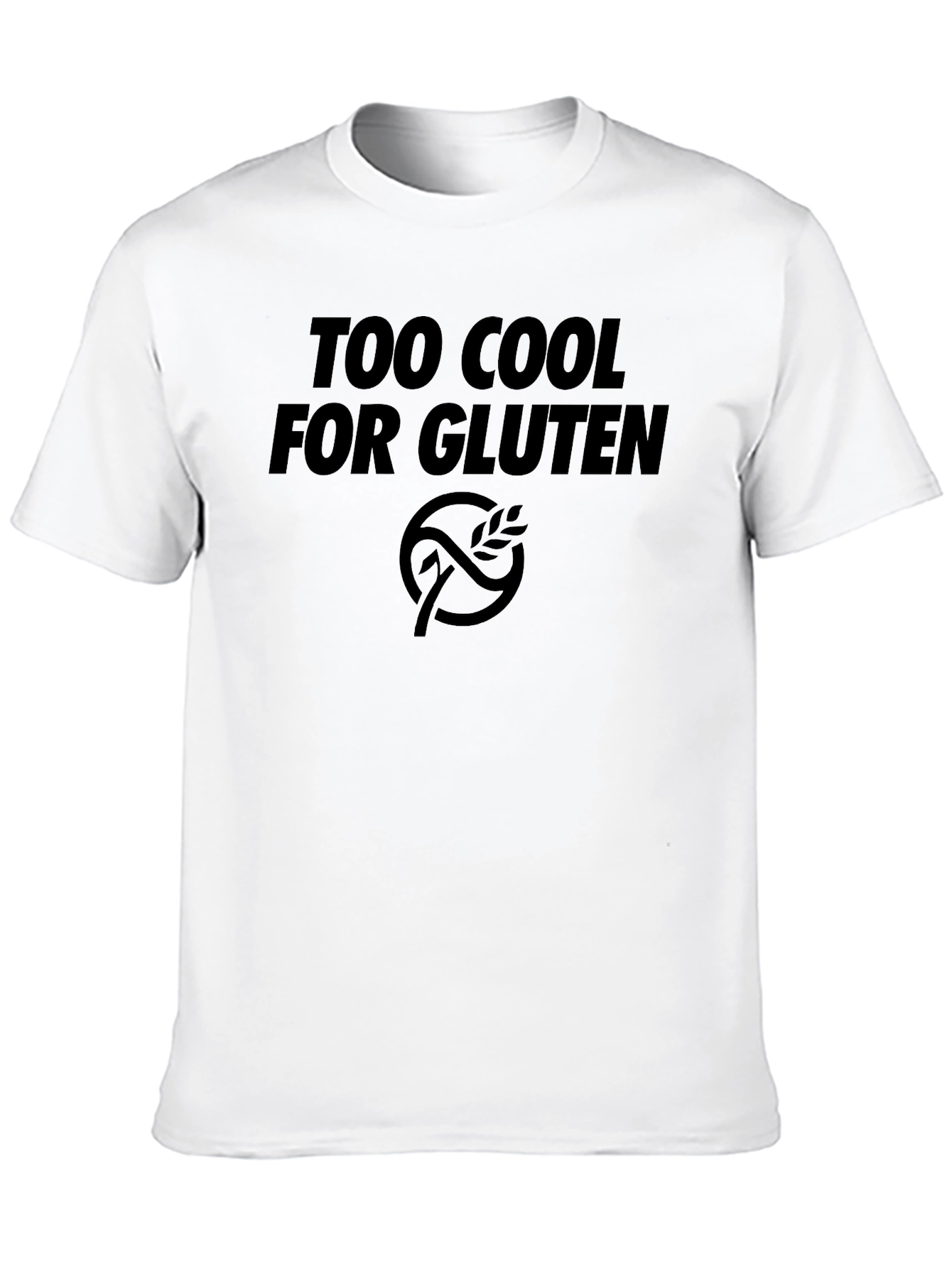 Black Too Cool For Gluten Black T-Shirt view 10