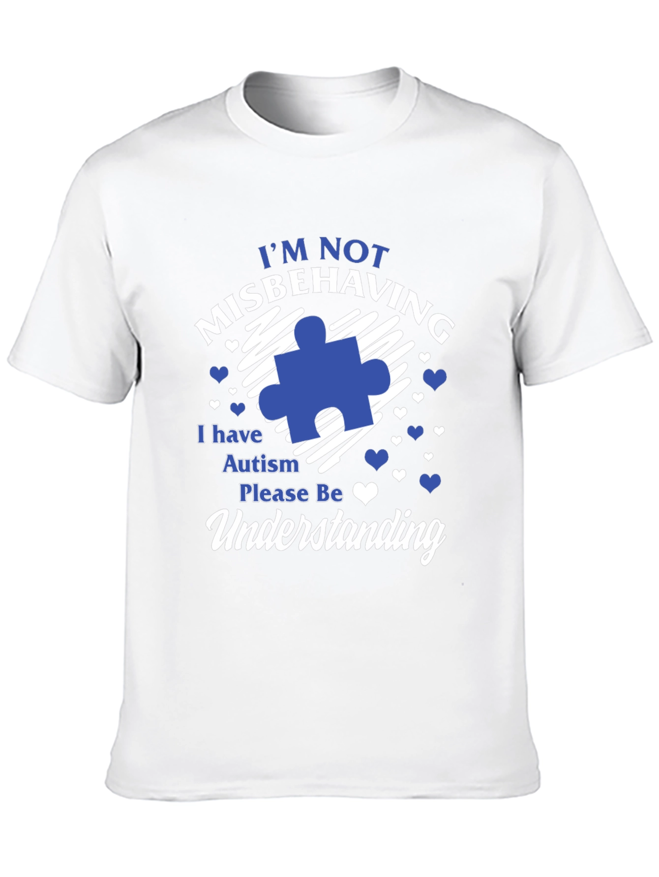 Black Autism Awareness T-Shirt Misbehaving Understanding view 10
