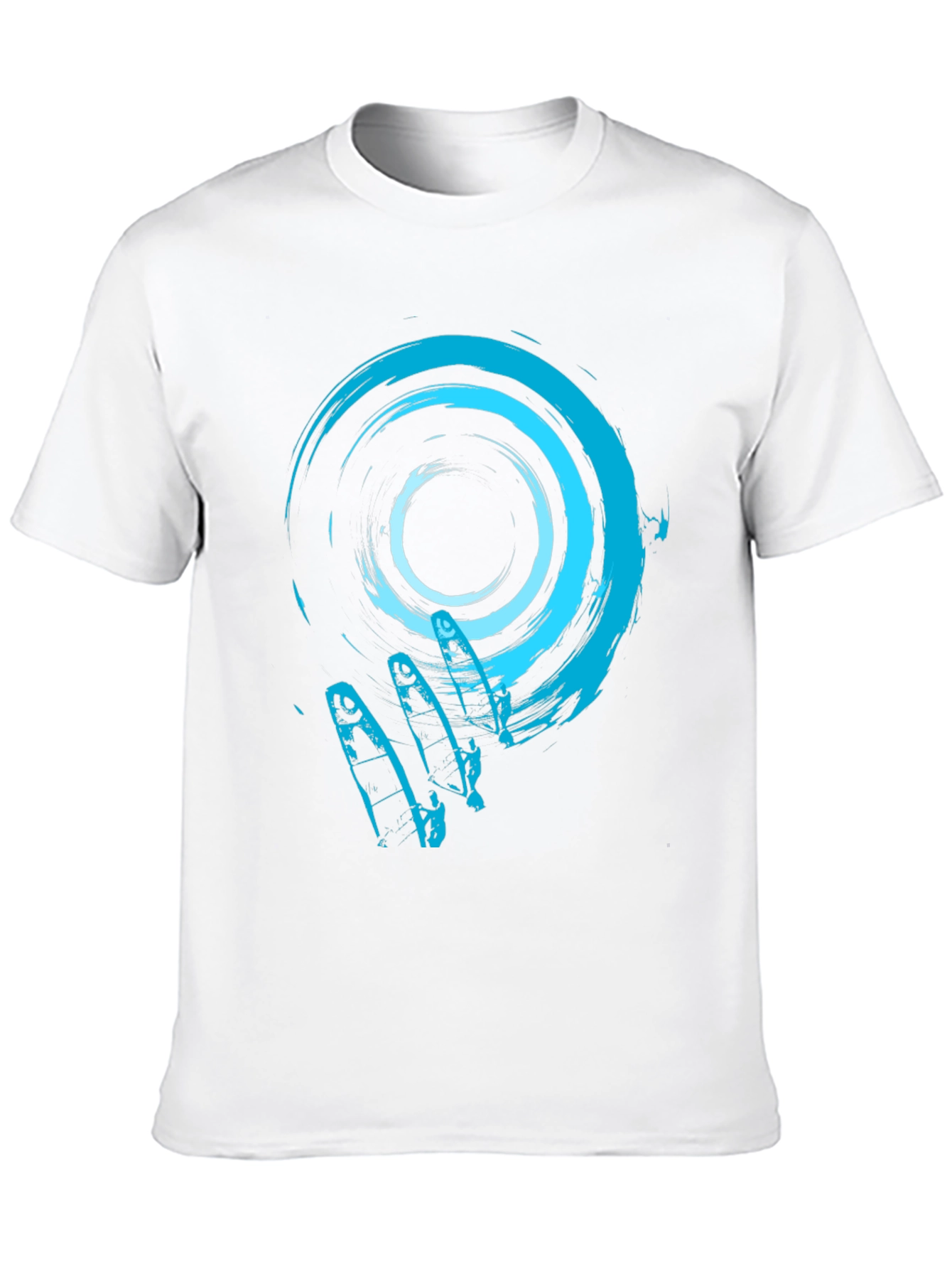 Abstract Graphic Print Black T-Shirt - 10