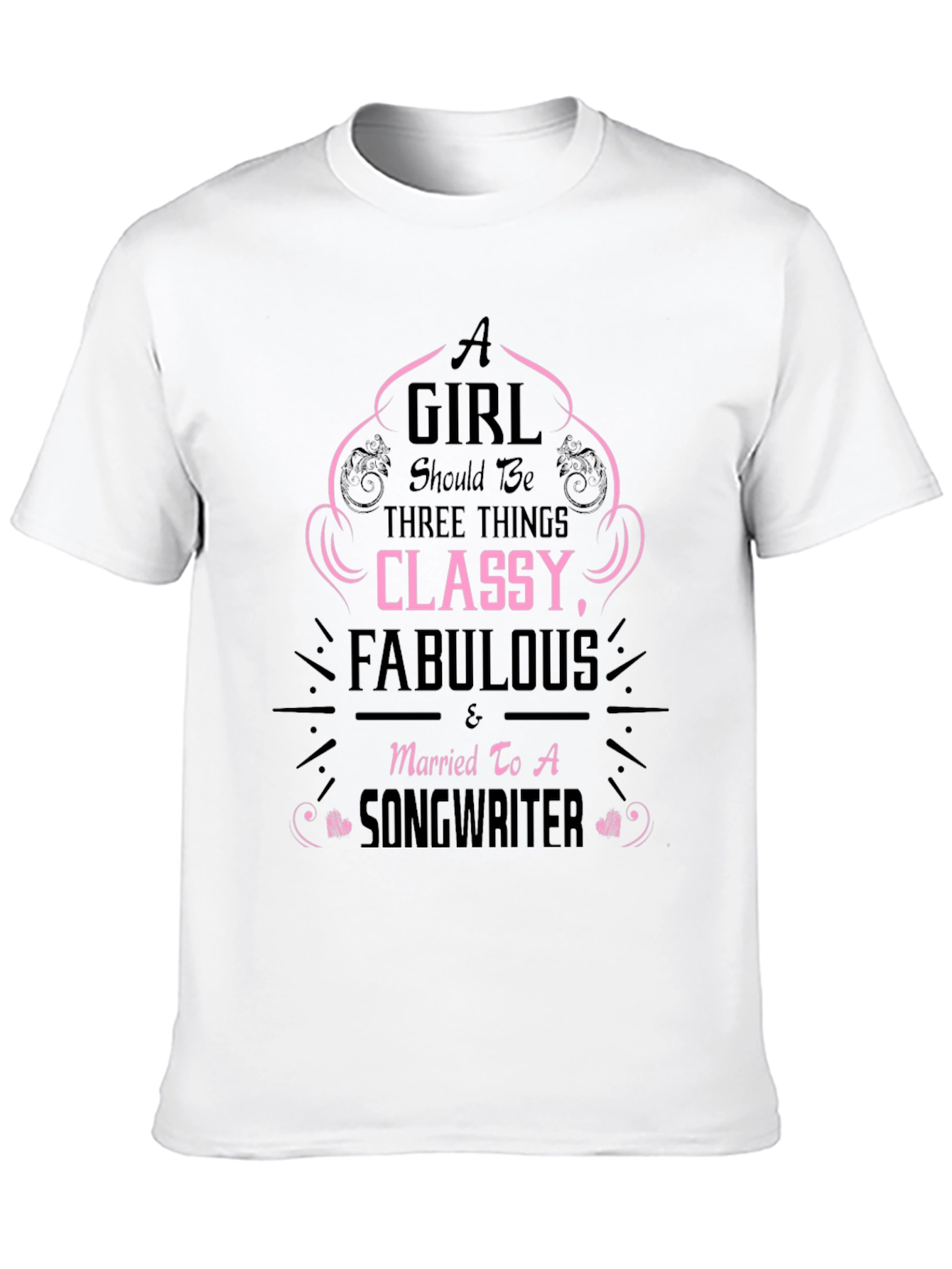Black Classy Songwriter Wife Graphic Tee view 10