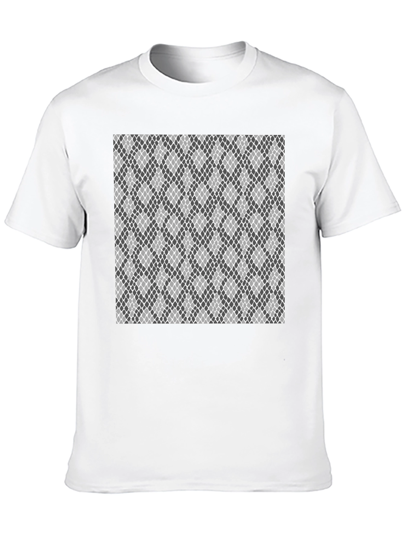 Black Geometric Pattern Black T-Shirt view 10