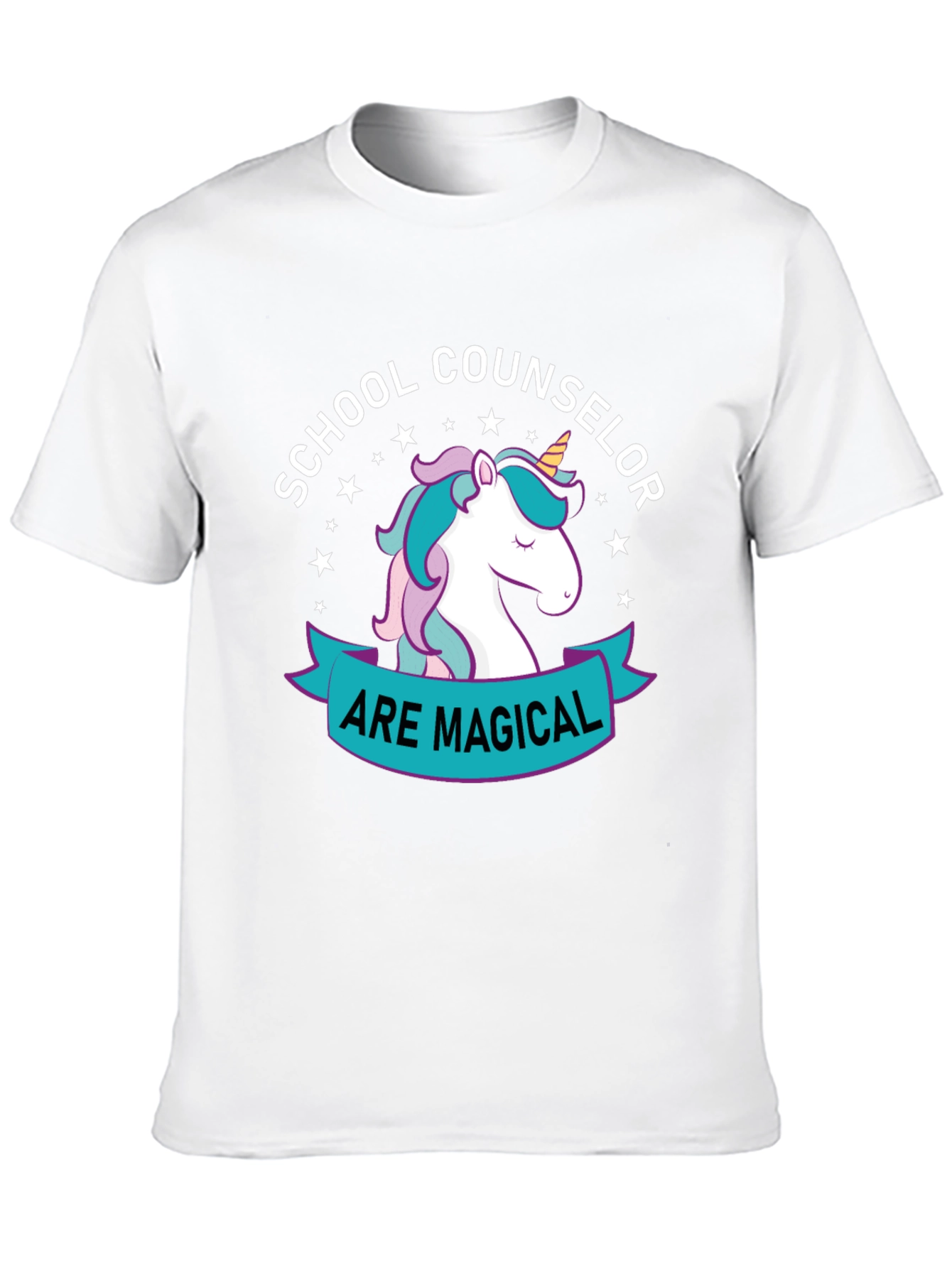 Black School Counselor Unicorn T-Shirt view 10