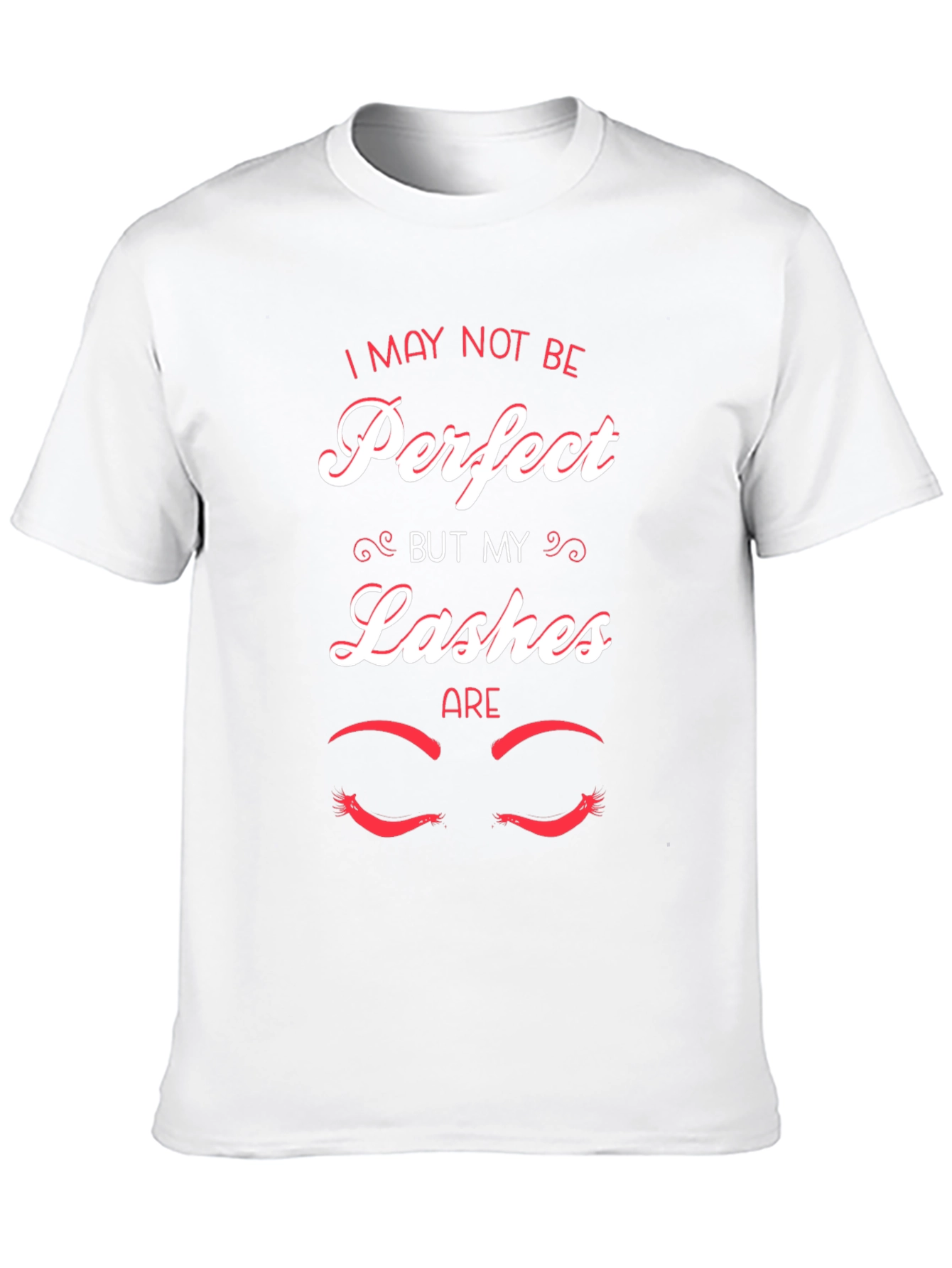 Black Perfect Lashes Graphic Tee -  Unisex Cotton T-Shirt view 10