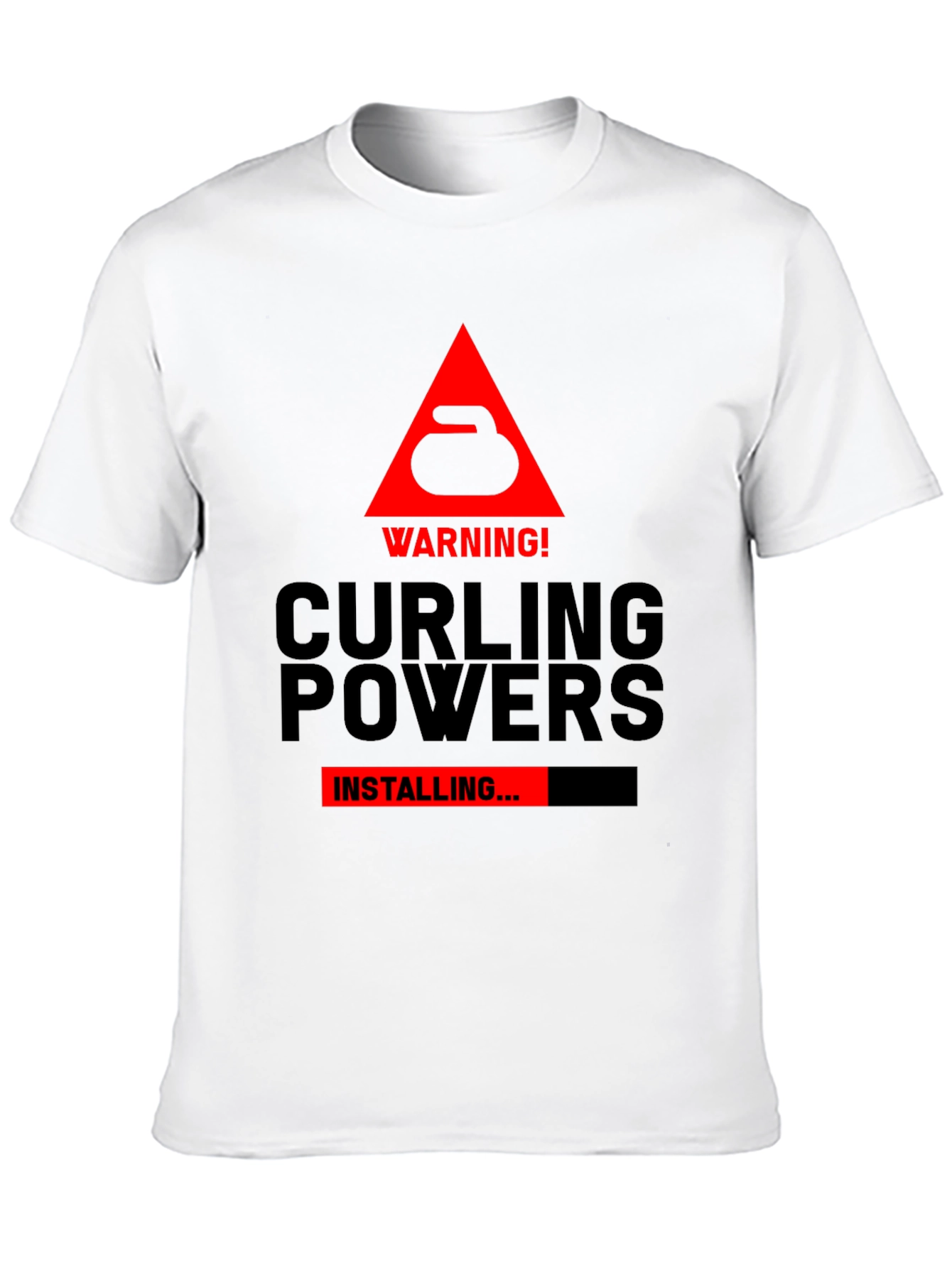 Black Curling Powers Installing Black T-Shirt view 10