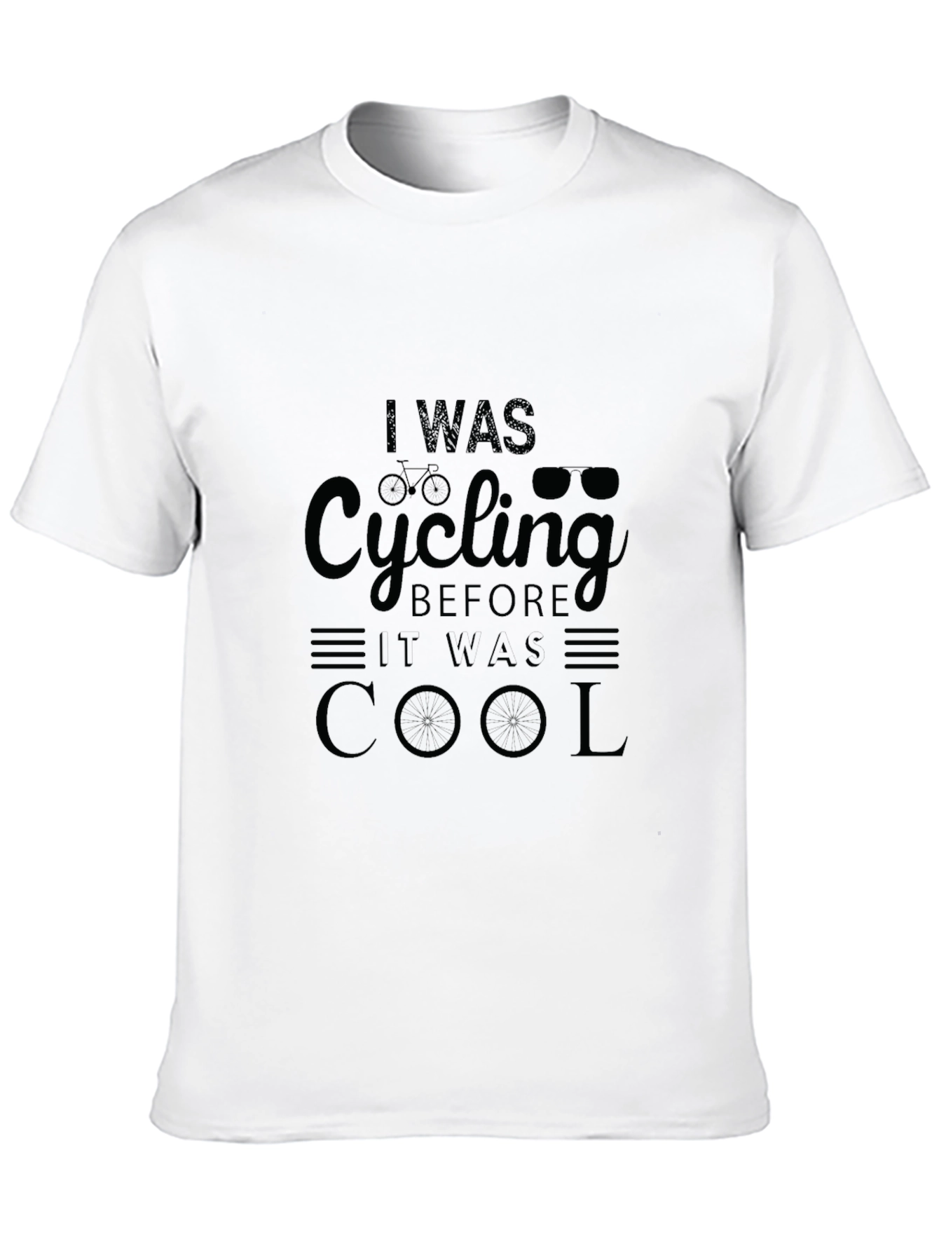 Black I Was Cycling Before It Was Cool T-Shirt view 10