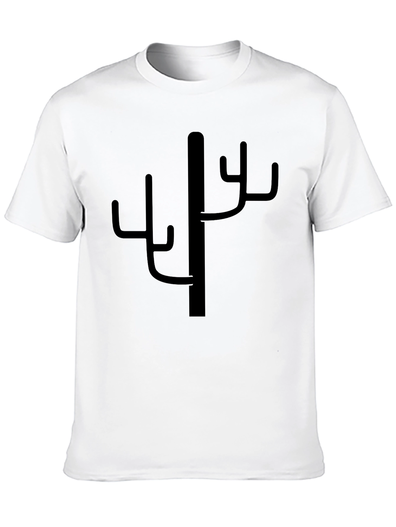 Black Men's Black Cactus Graphic Tee - Desert Style view 10
