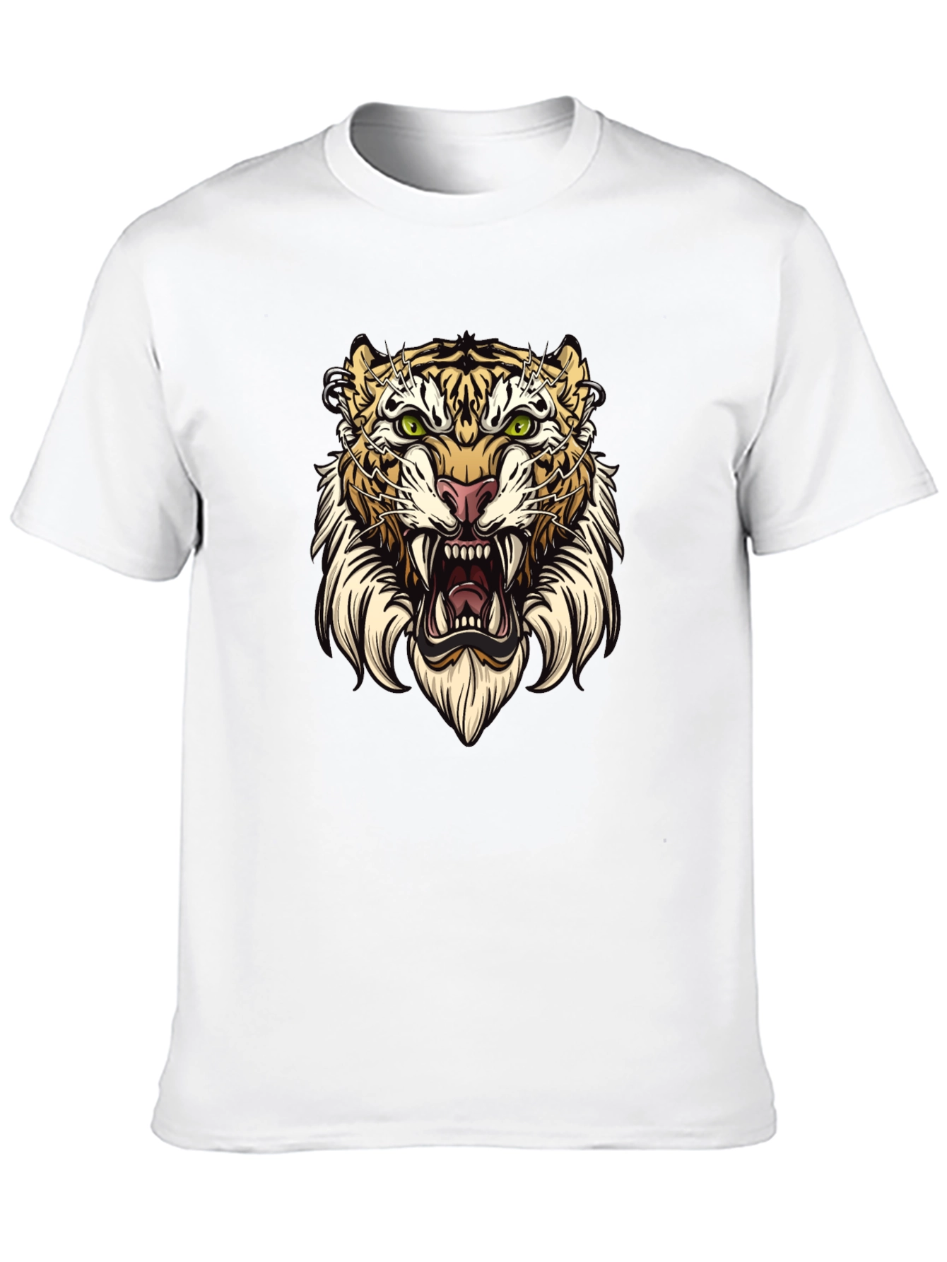 Black Tiger Graphic Tee - Black Cotton T-Shirt view 10