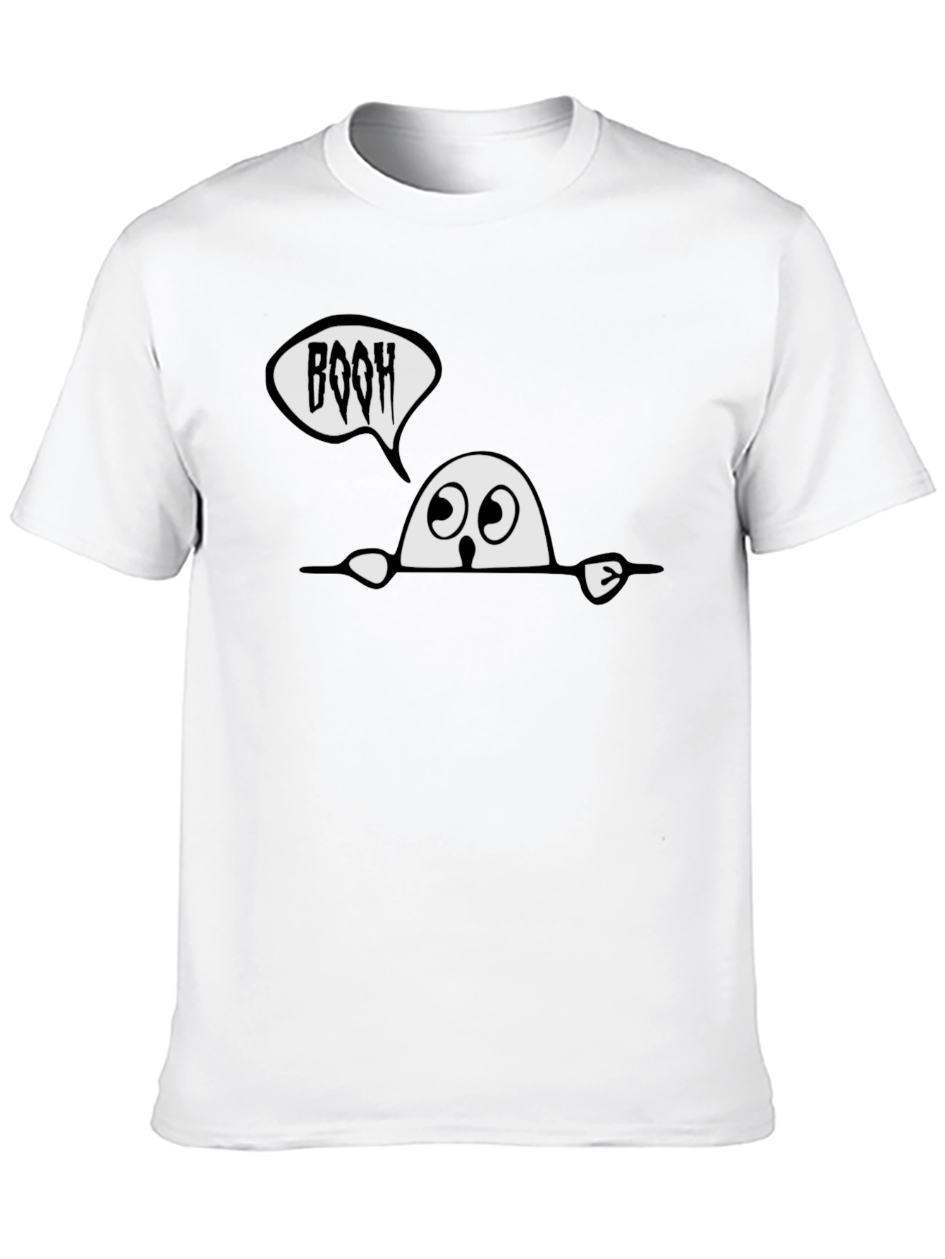 Black Spooky 'BOOH' Ghost Graphic Tee view 10
