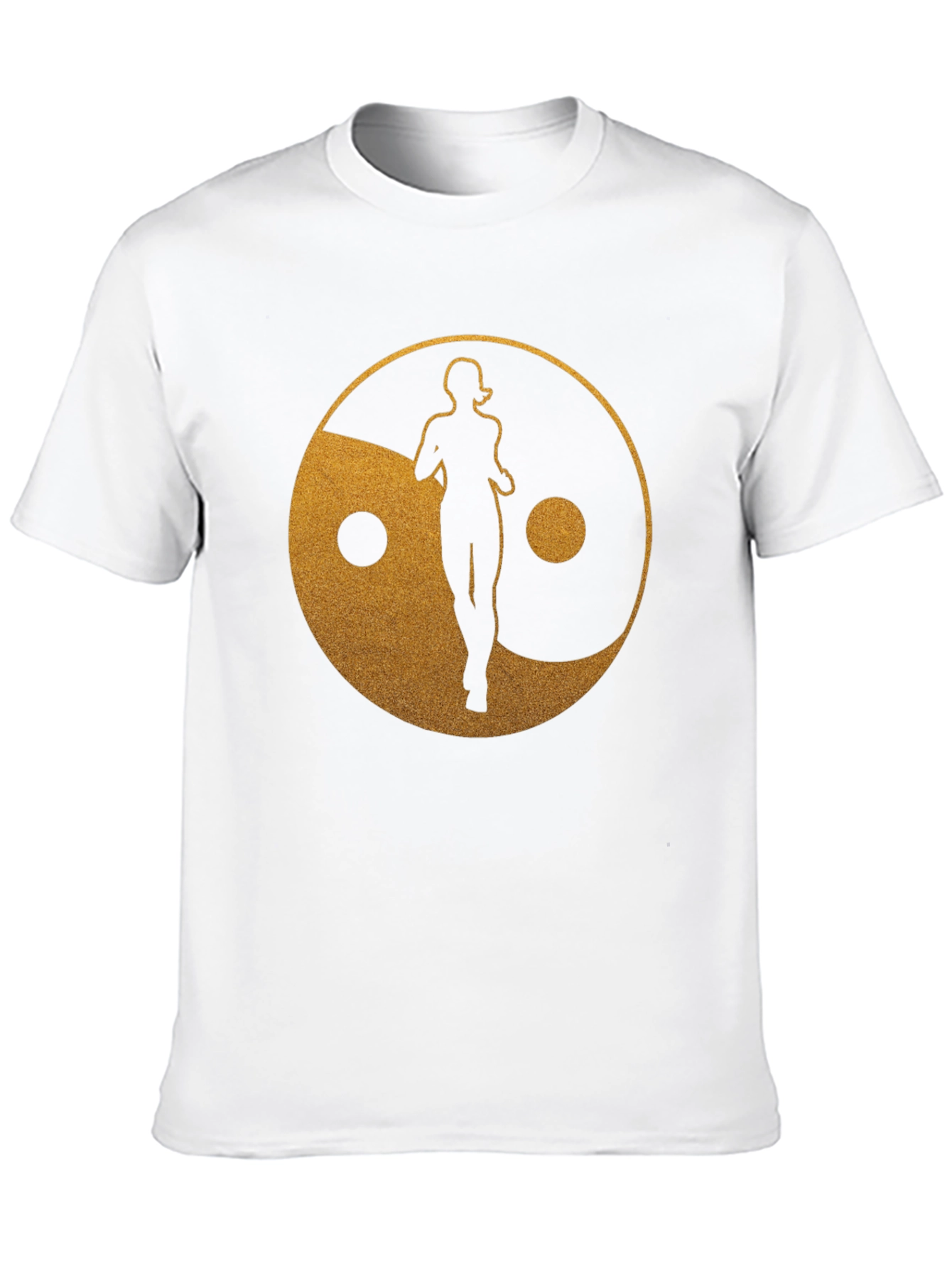 Black Yin Yang Runner Graphic Tee - Black view 10