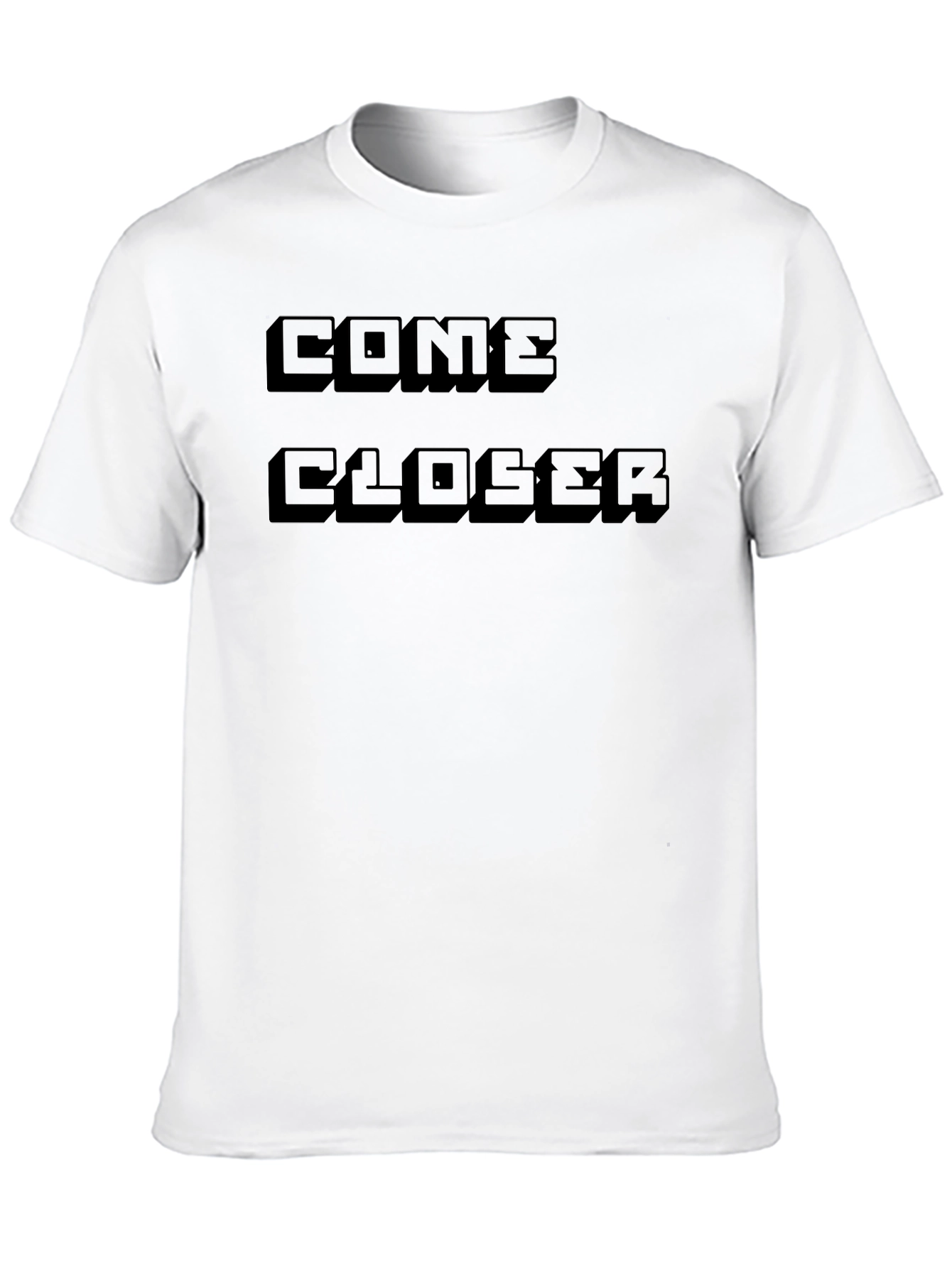 Black Come Closer Black T-Shirt view 10