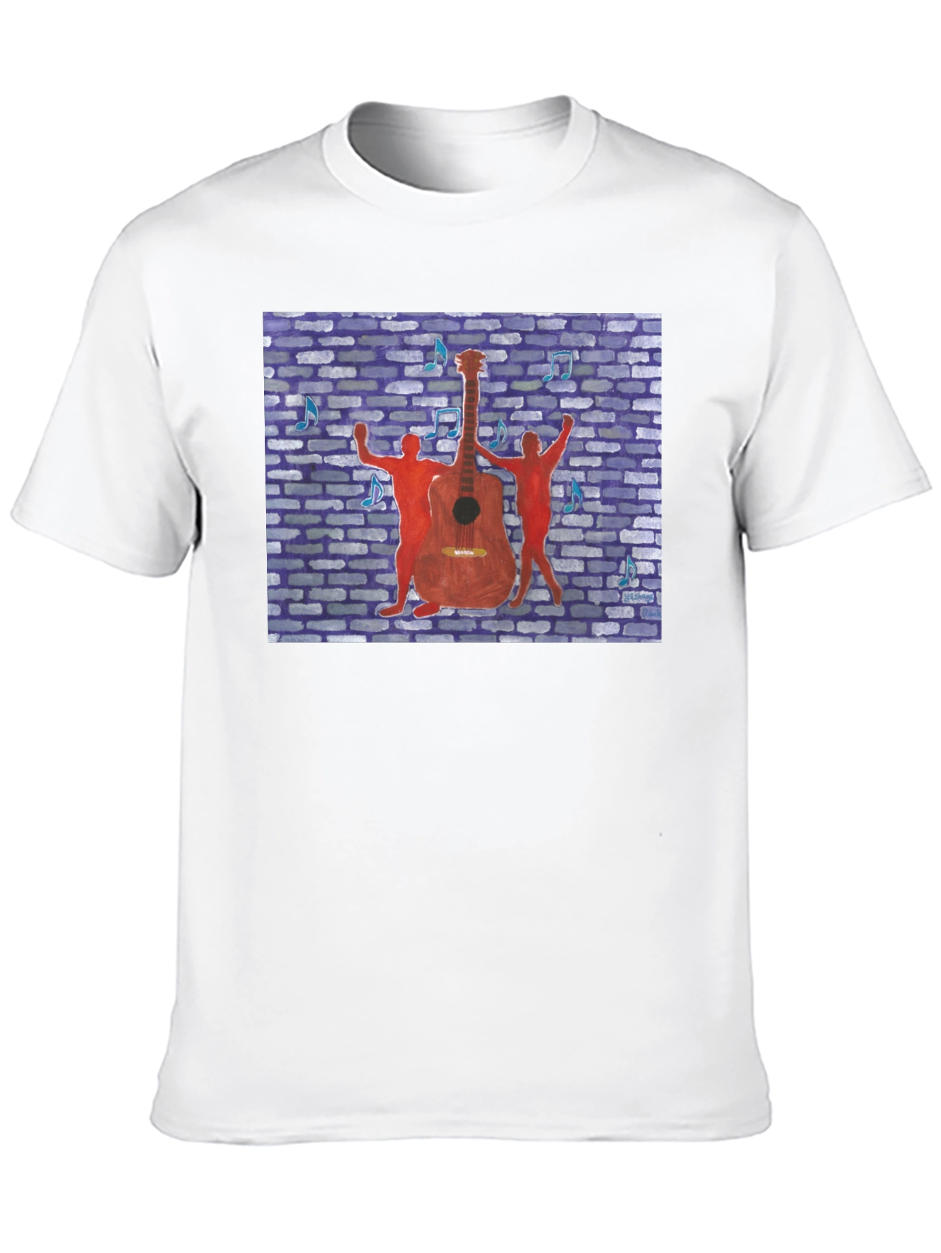 Black Guitar Art Graphic T-Shirt, Music Lover Tee view 10