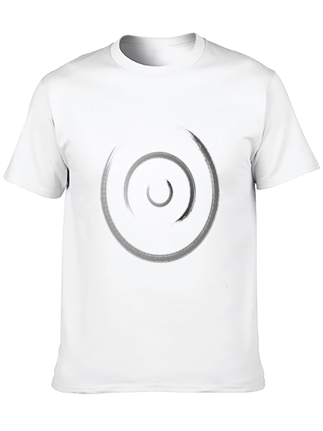 Black Men's Black Graphic Tee - Abstract Circle Design view 10