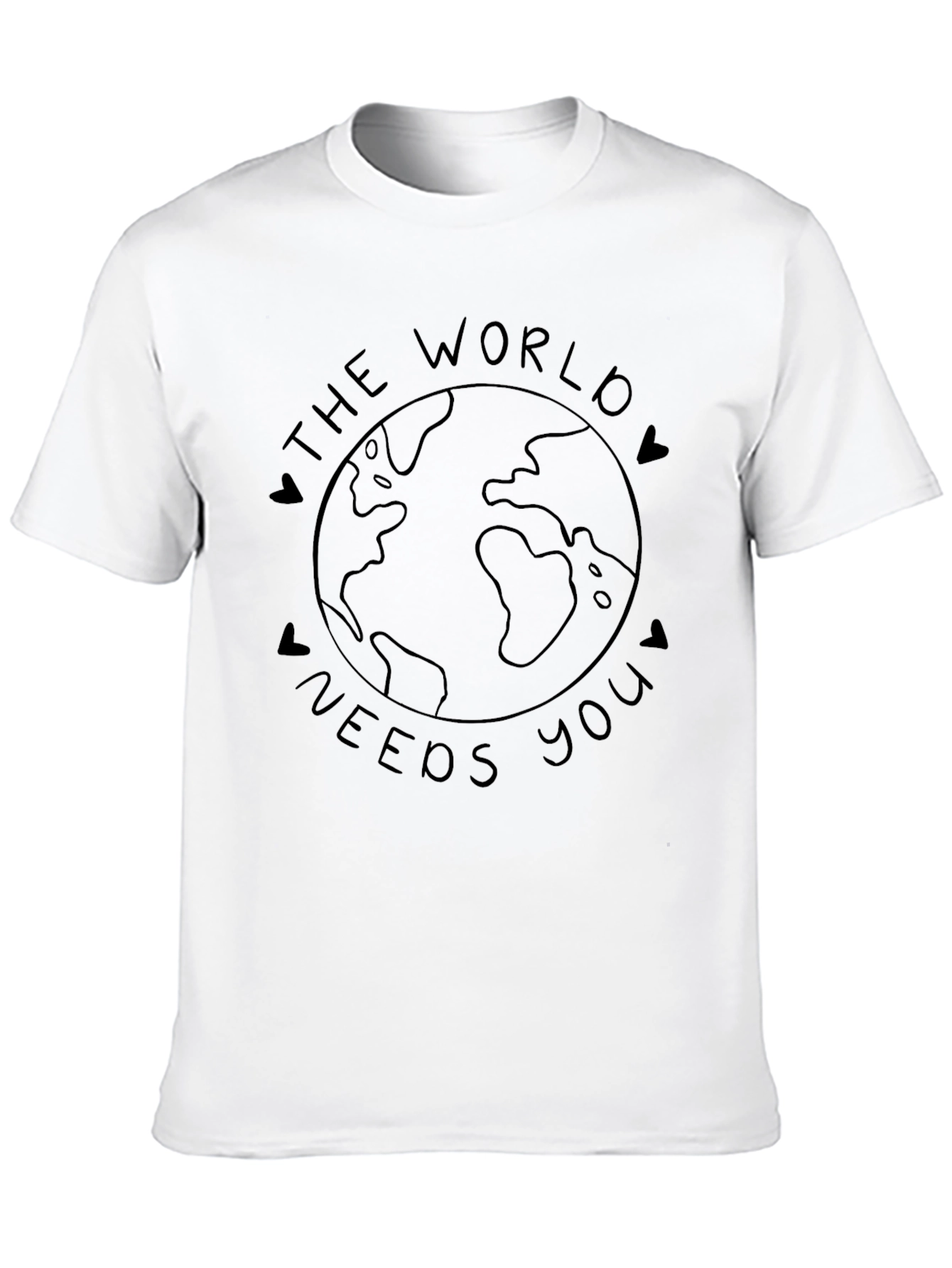 Black The World Needs You Graphic T-Shirt - Black view 10