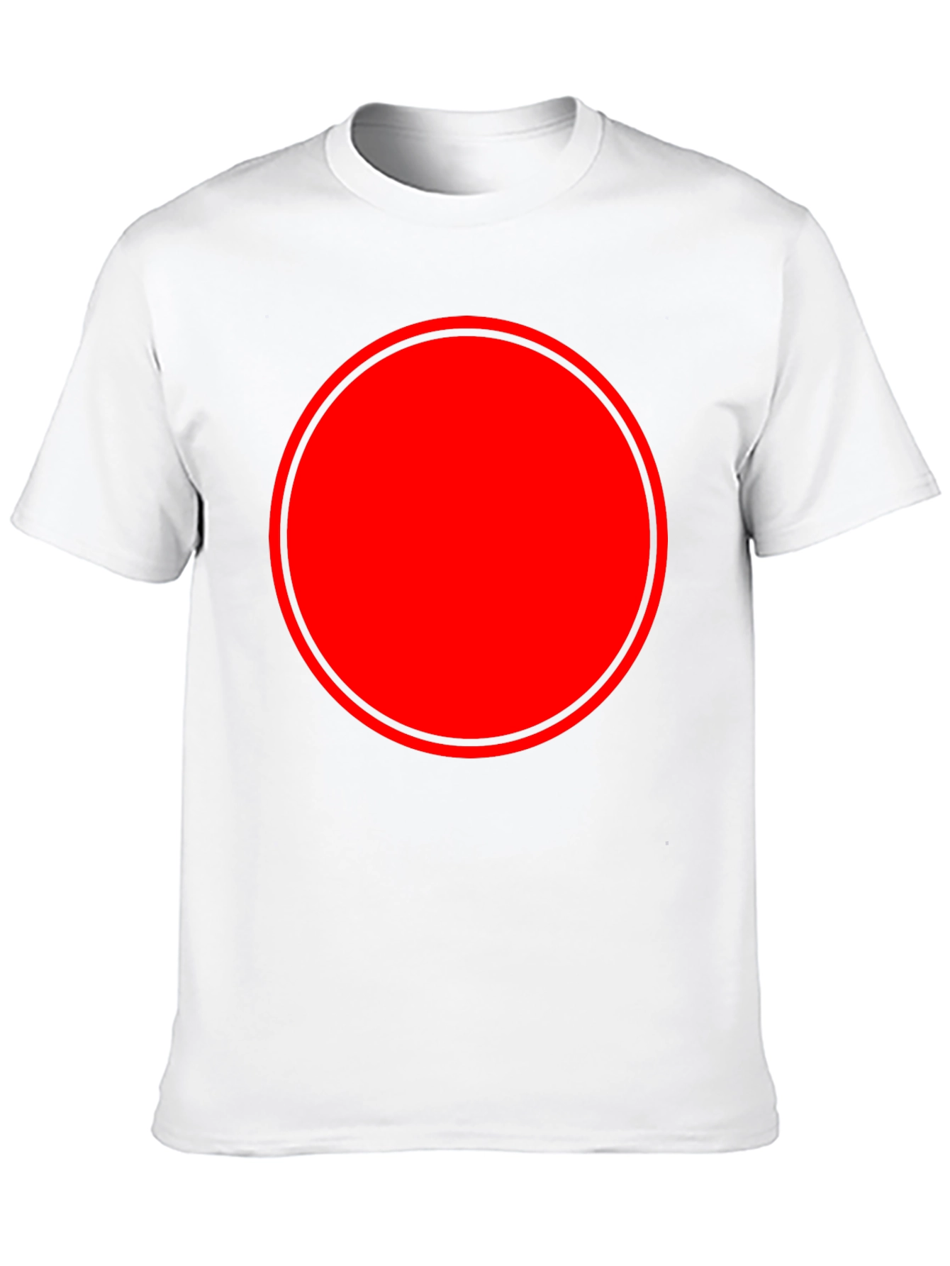 Black Modern Red Circle Graphic Black T-Shirt view 10