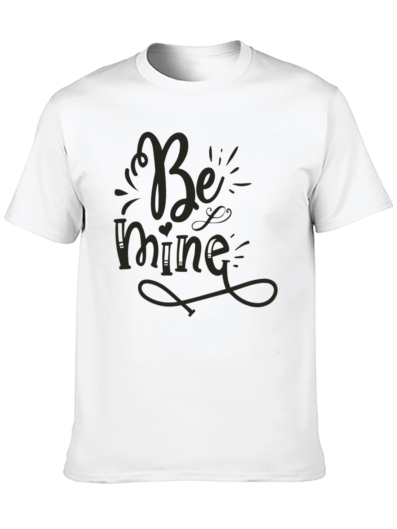 Black Be Mine Graphic Tee - Valentine's Day Shirt view 10