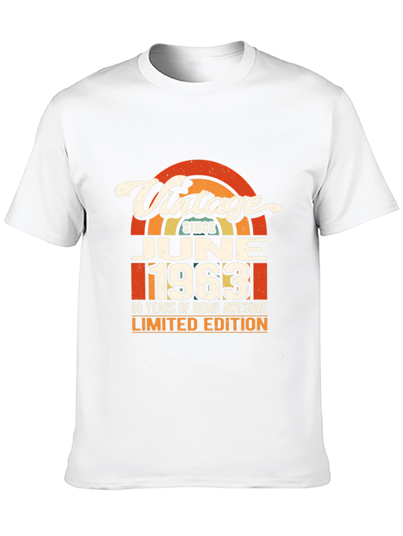 Black Vintage June 1963 Limited Edition 60th Birthday T-Shirt view 10