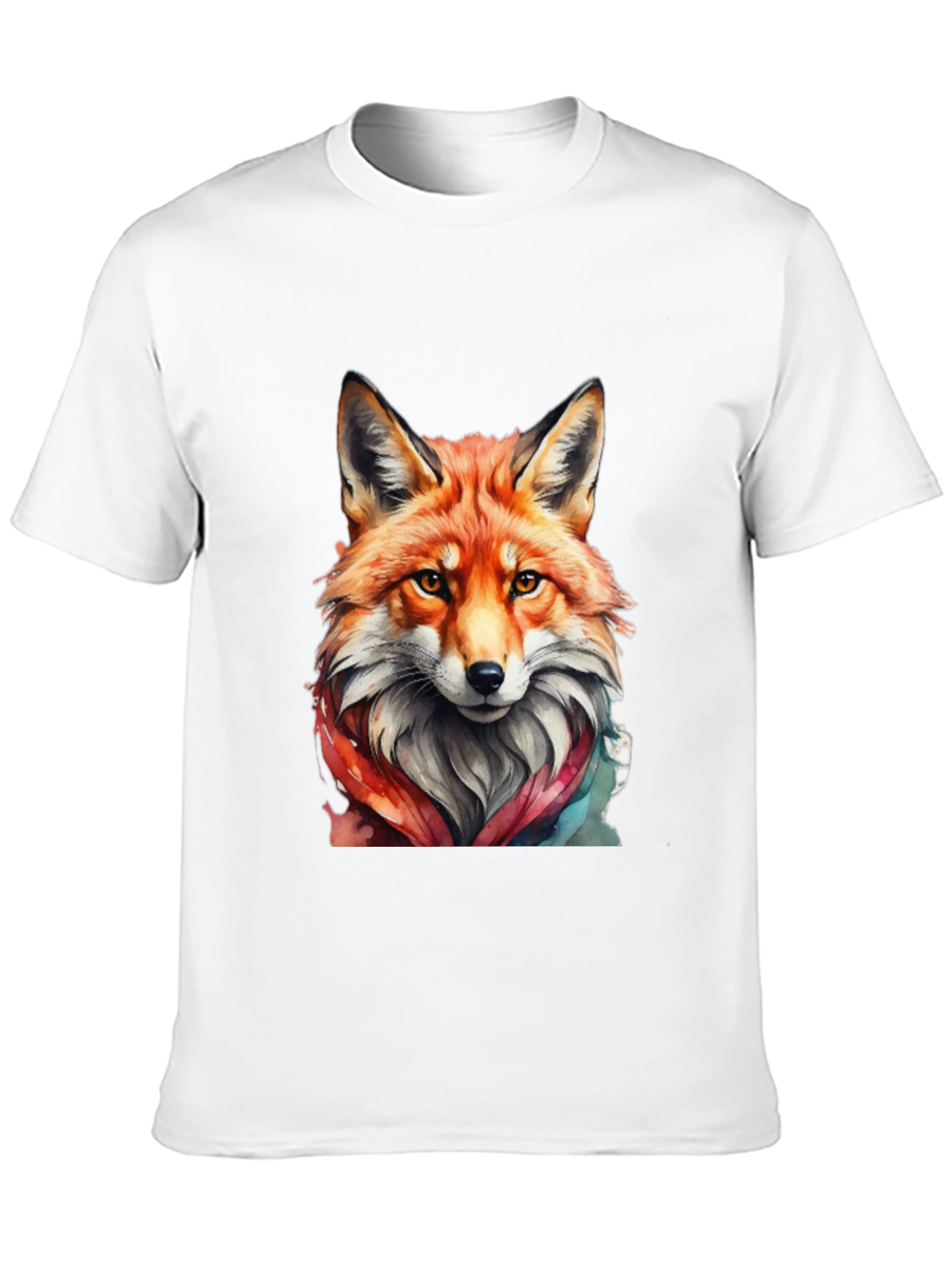 Black Fox Watercolor Graphic Tee - Unisex view 10