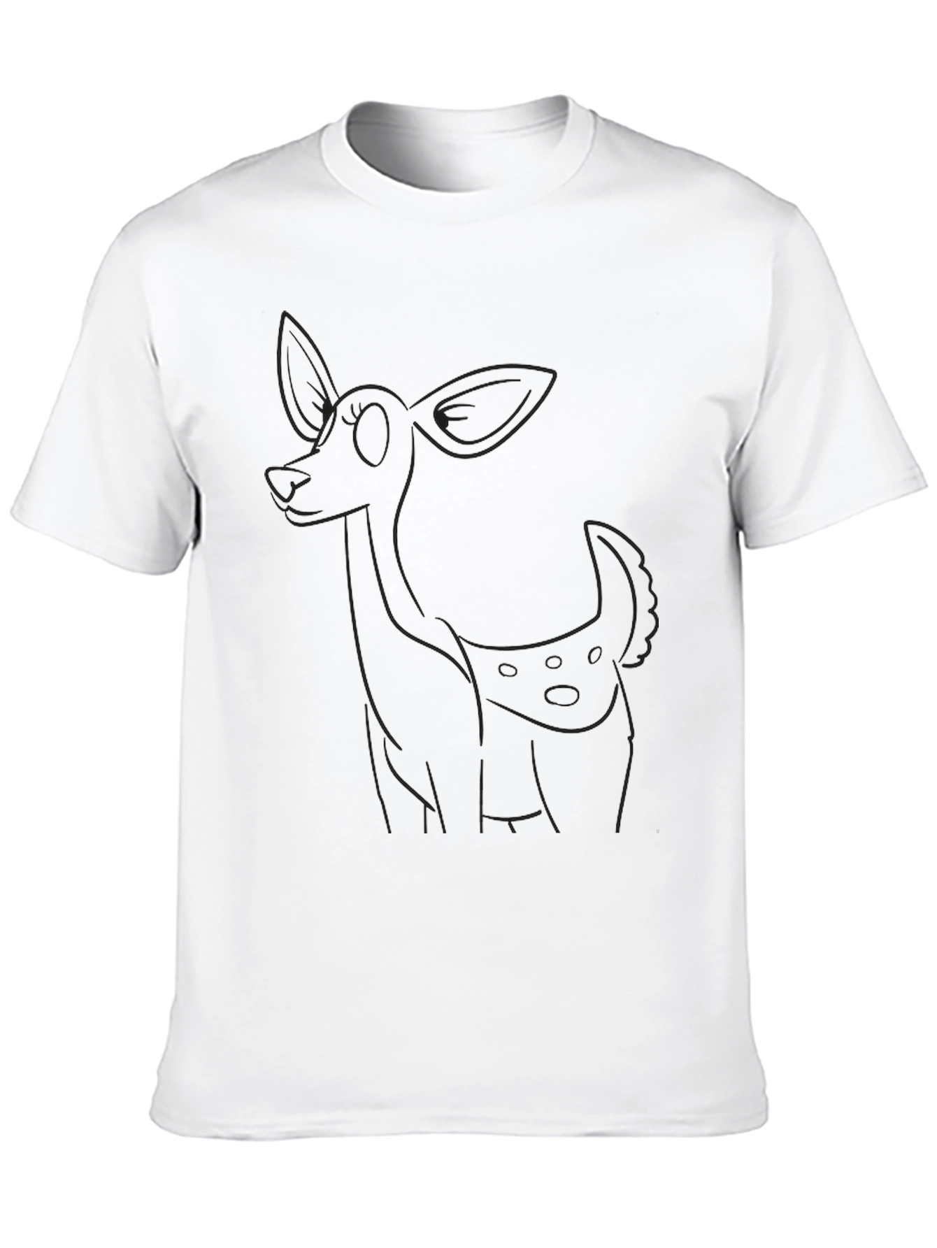 Men's Black Deer Graphic Tee - 10
