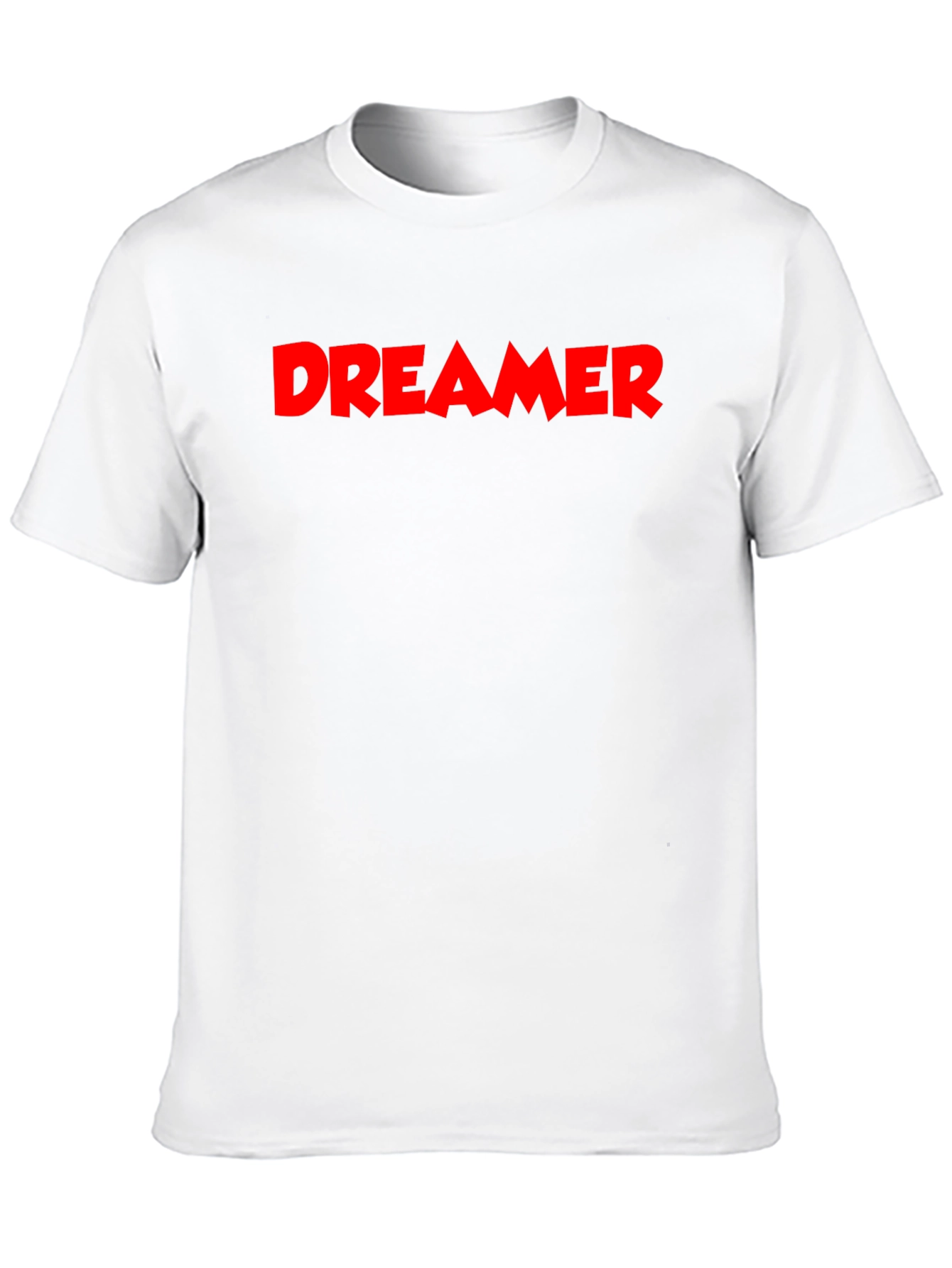 Black DREAMER Graphic Tee - Bold Red Print, Classic Black T-Shirt view 10