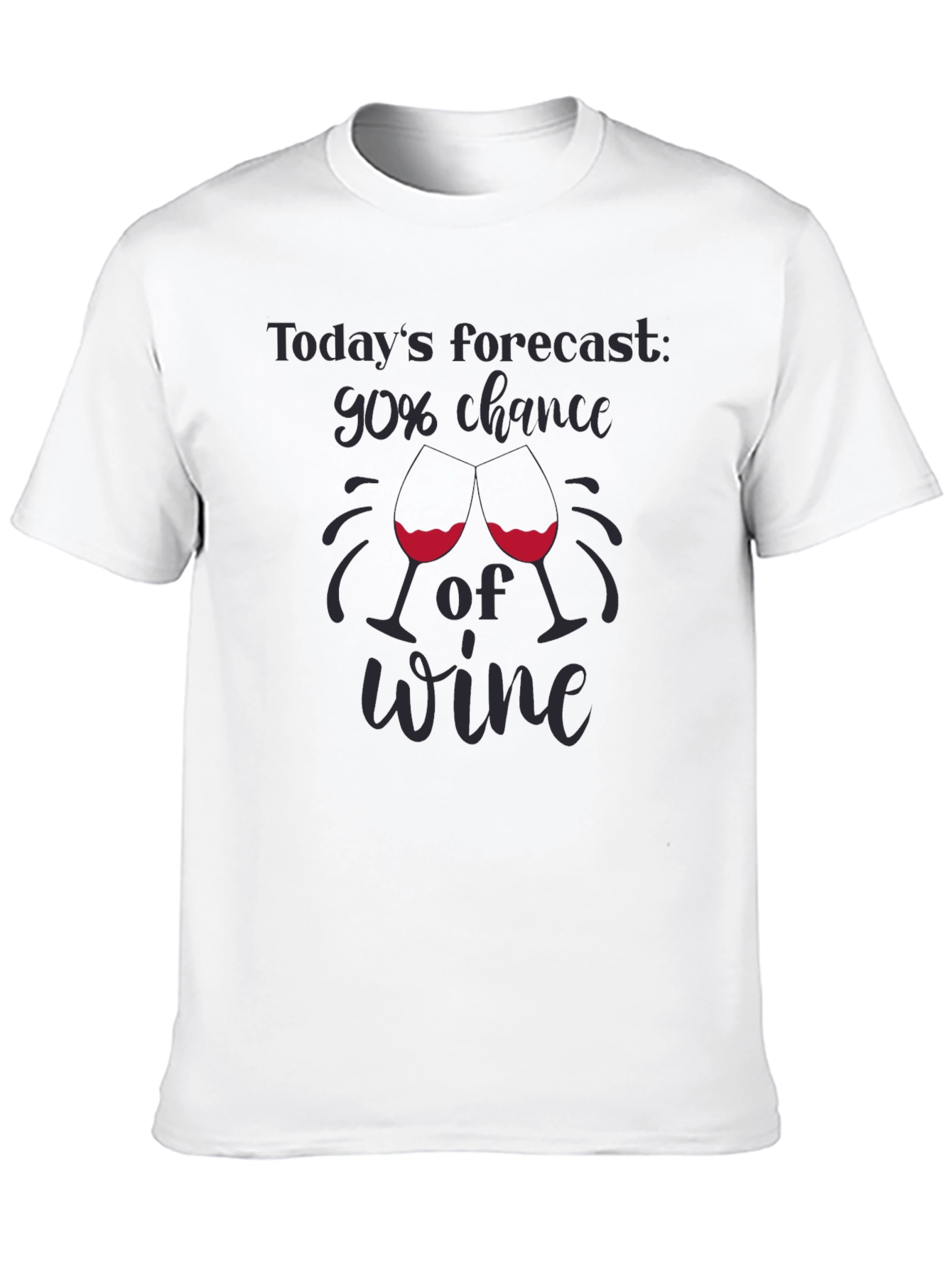 Black Wine Forecast Graphic Tee - 90% Chance view 10