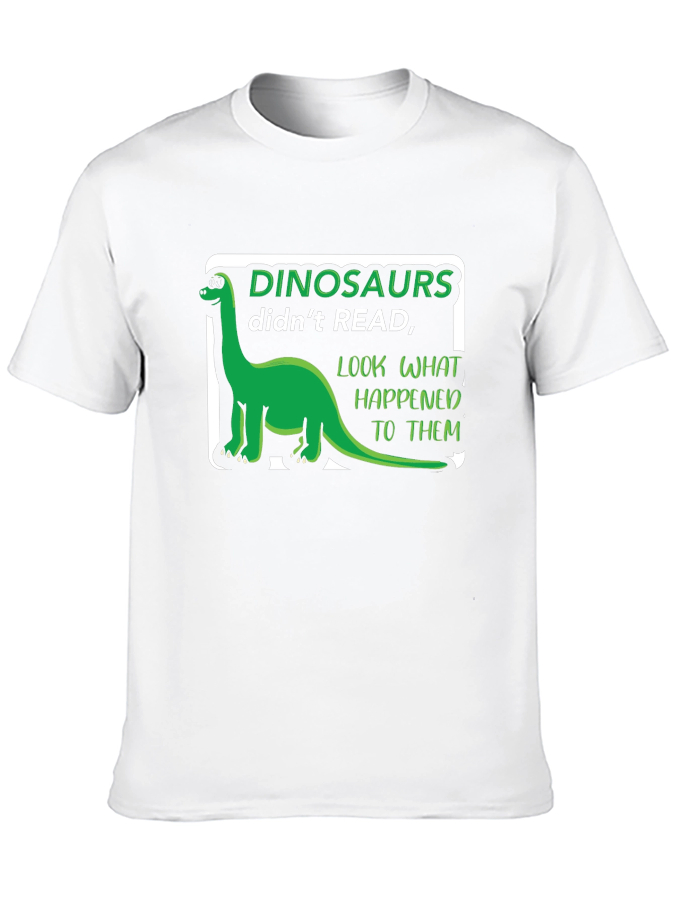 Black Dinosaurs Didn't Read T-Shirt Funny Pun Tee view 10