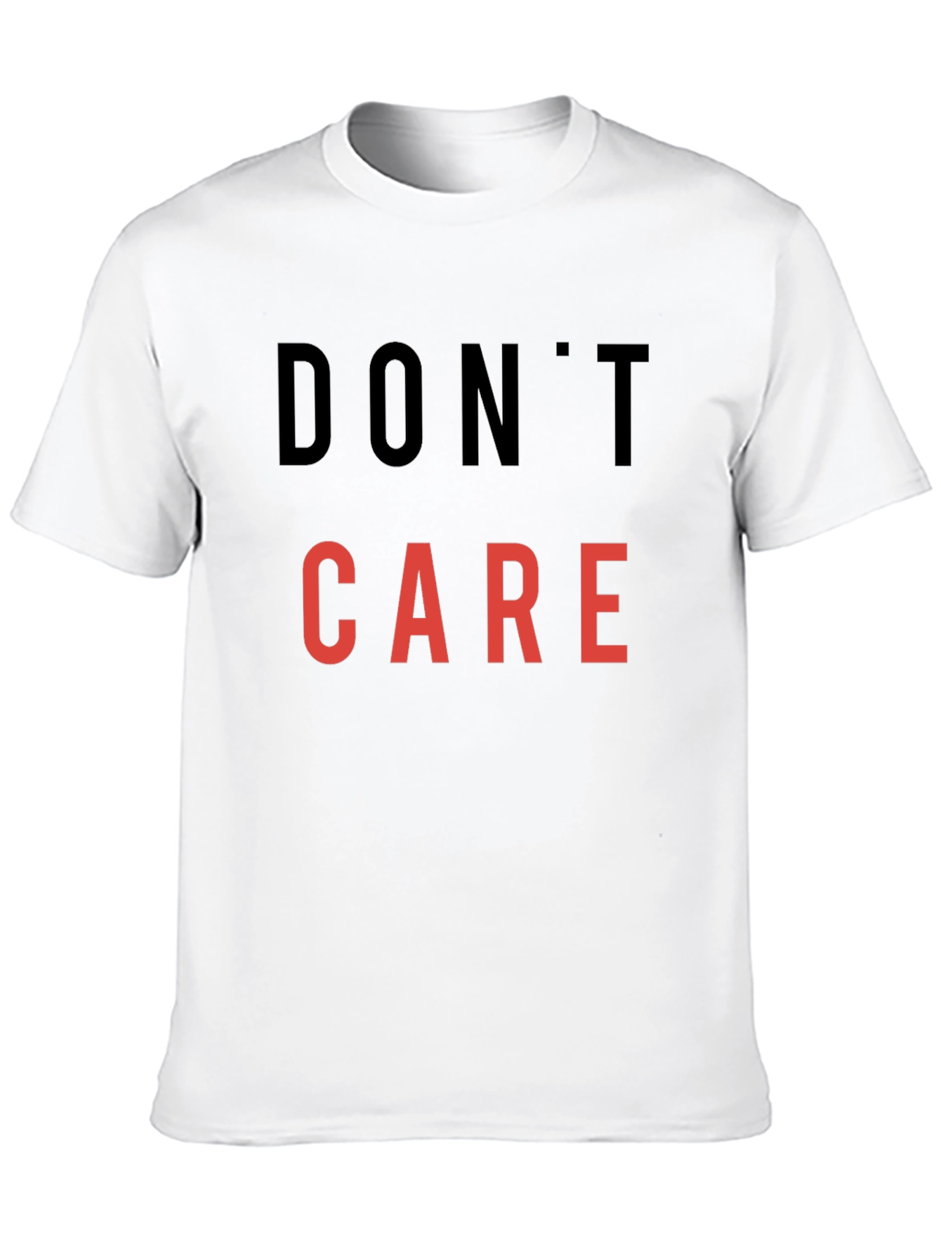 Black Don't Care Graphic Tee - Casual Statement Shirt view 10
