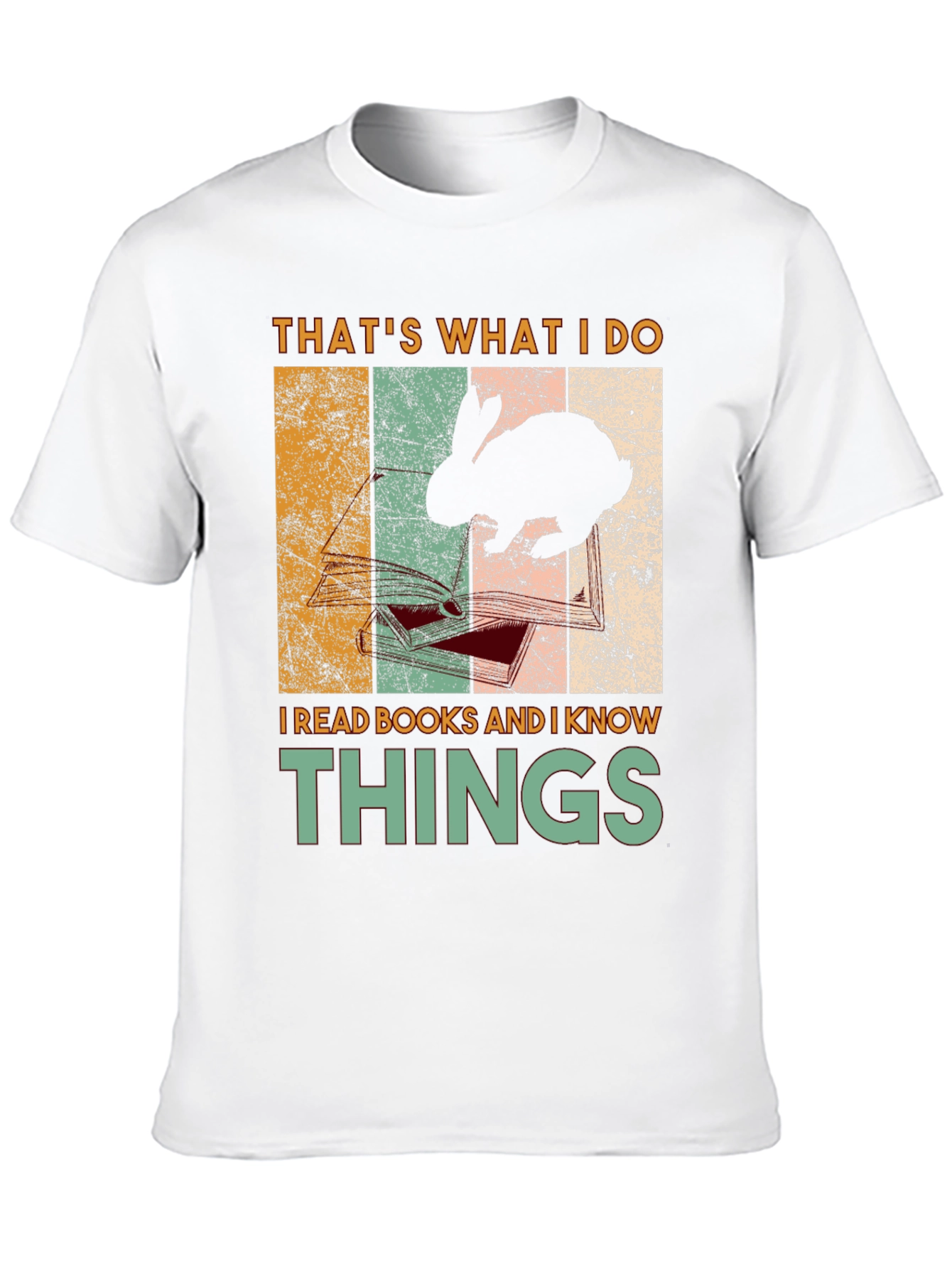 Black That's What I Do I Read Books Rabbit T-Shirt view 10