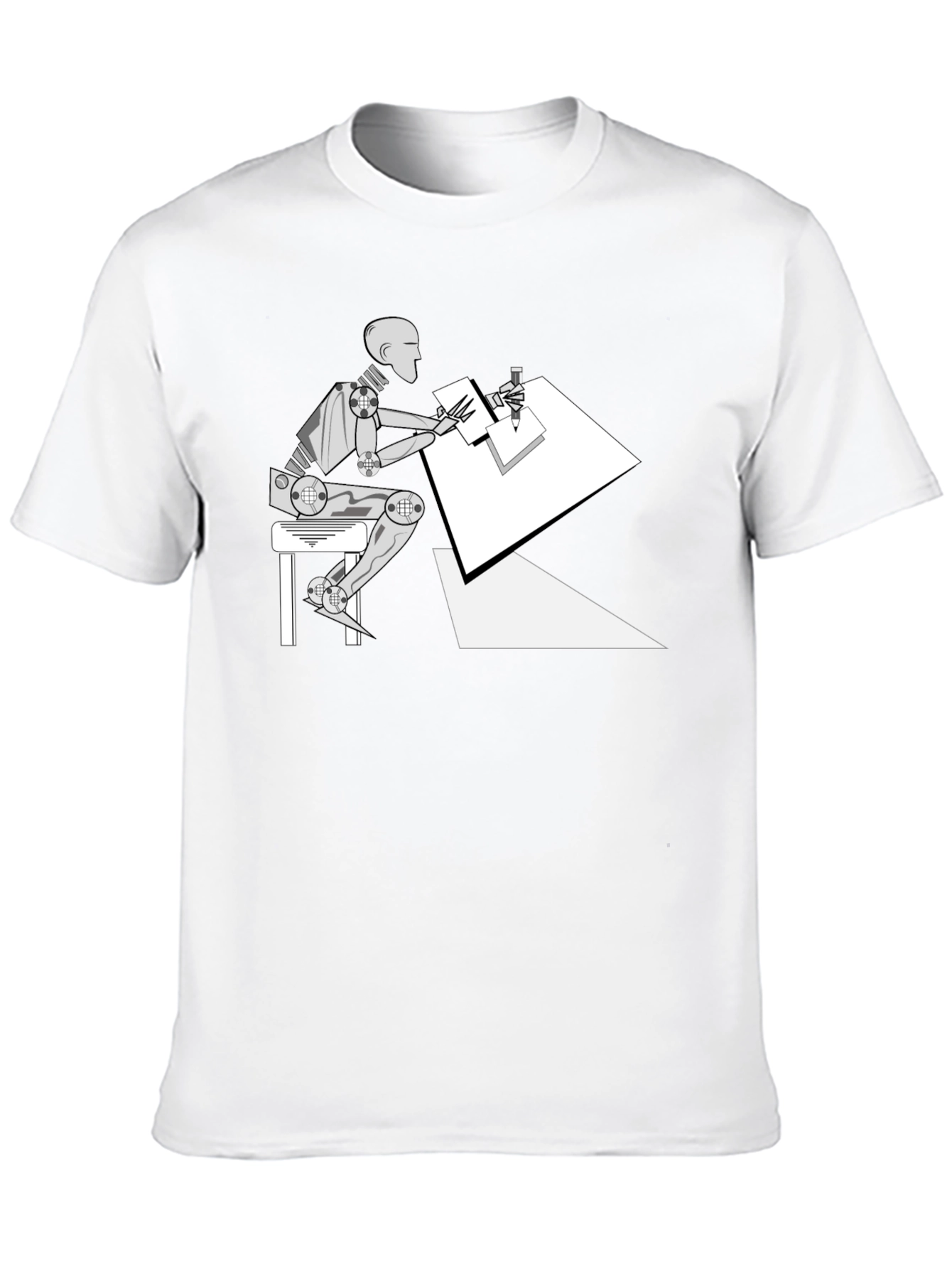 Black Artist Robot Black Tee view 10