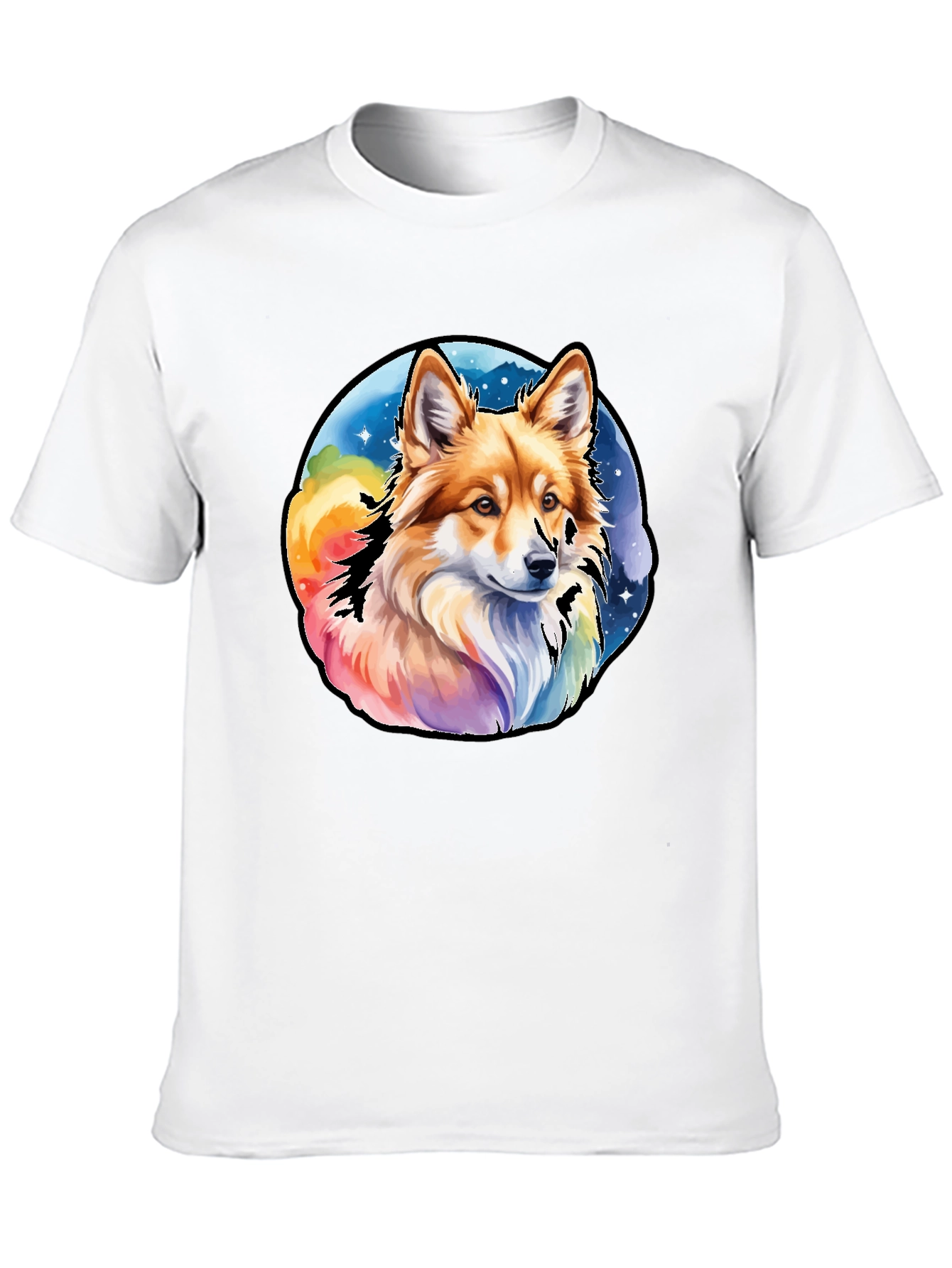 Black Dog Graphic Tee - Colorful Cute Design view 10