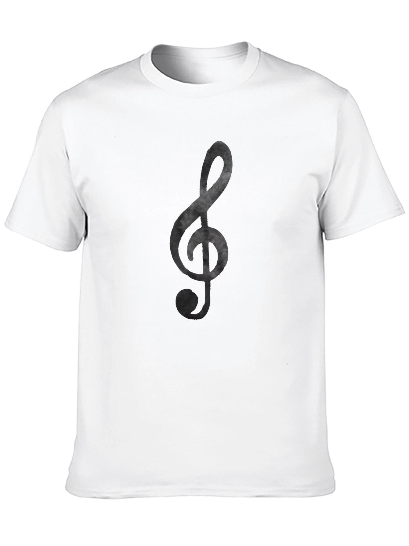 Black Musical Treble Clef Graphic T-Shirt - Black view 10