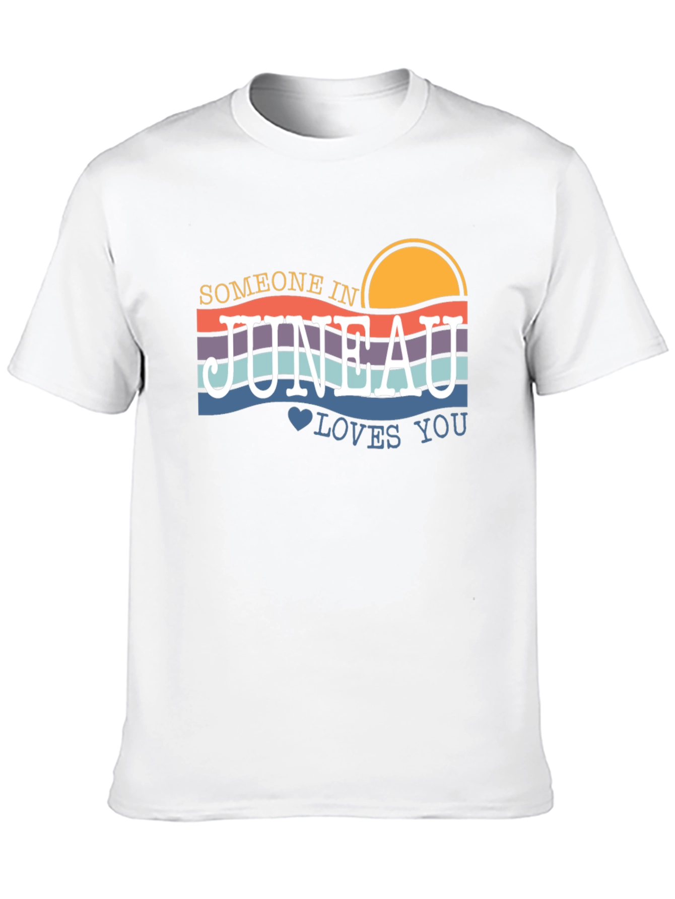 Black Juneau Alaska Sunset Graphic T-Shirt view 10