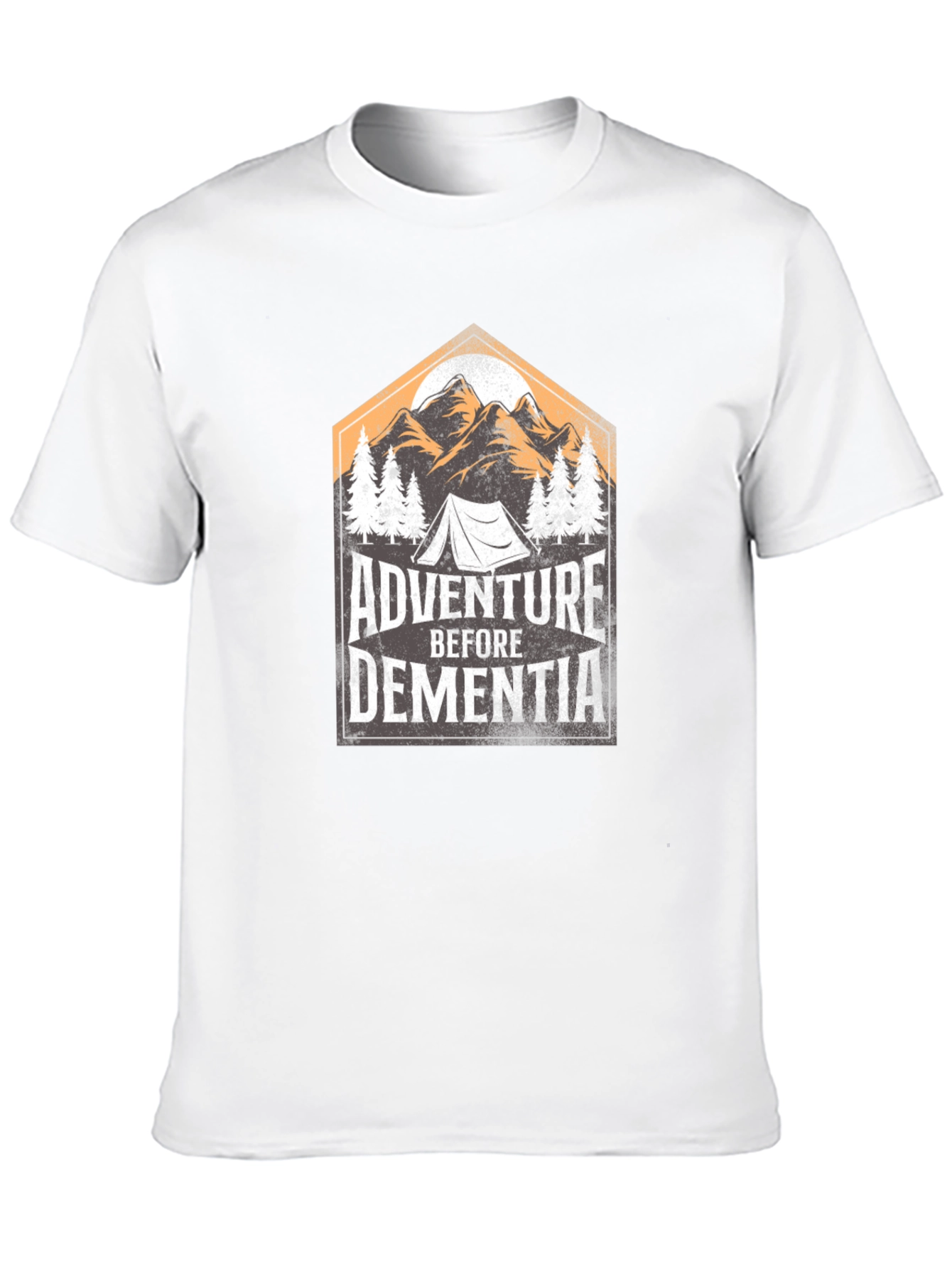 Black Adventure Before Dementia Graphic Tee view 10