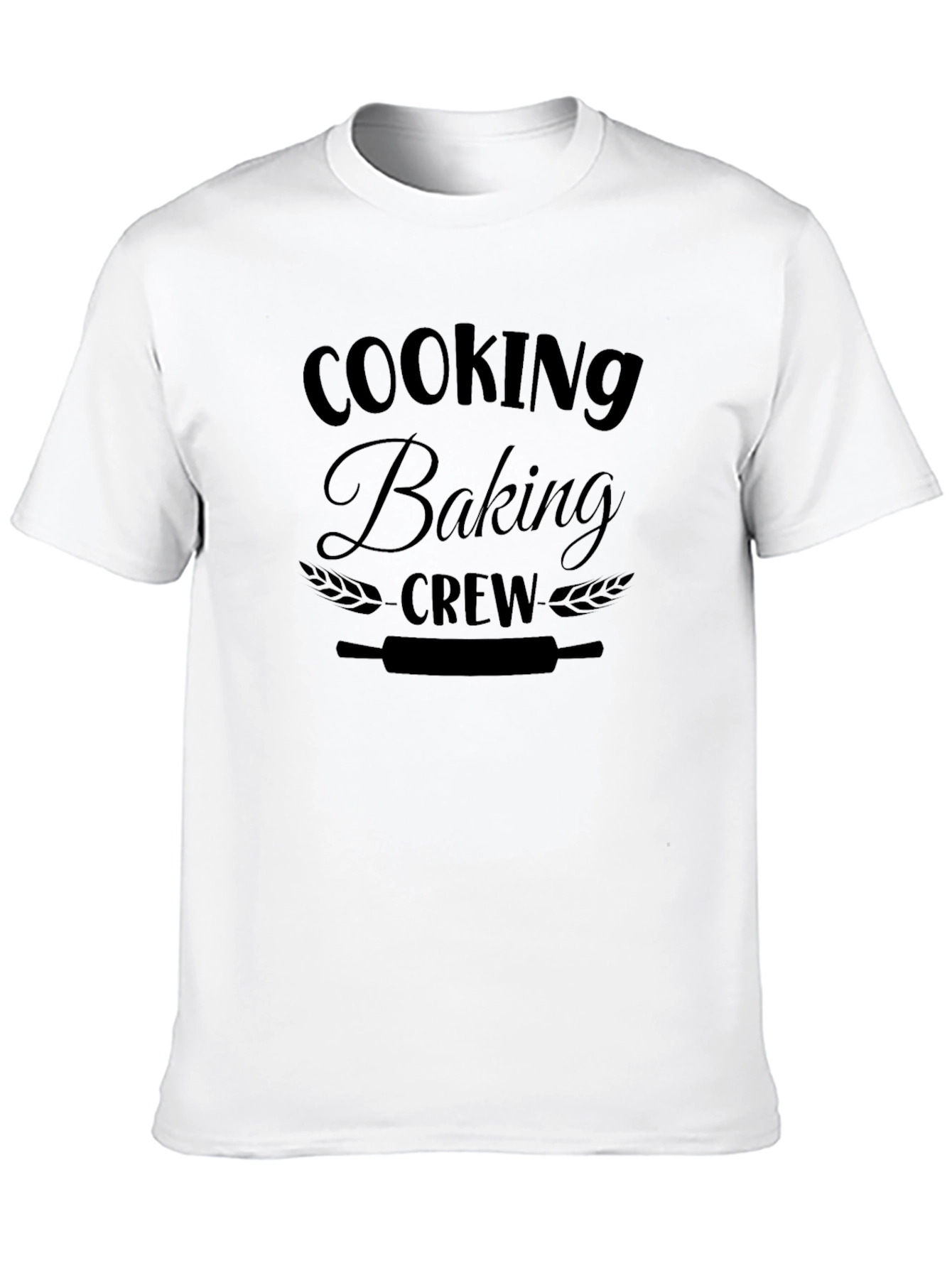 Black Cooking Baking Crew T-Shirt - Black, Unisex view 10