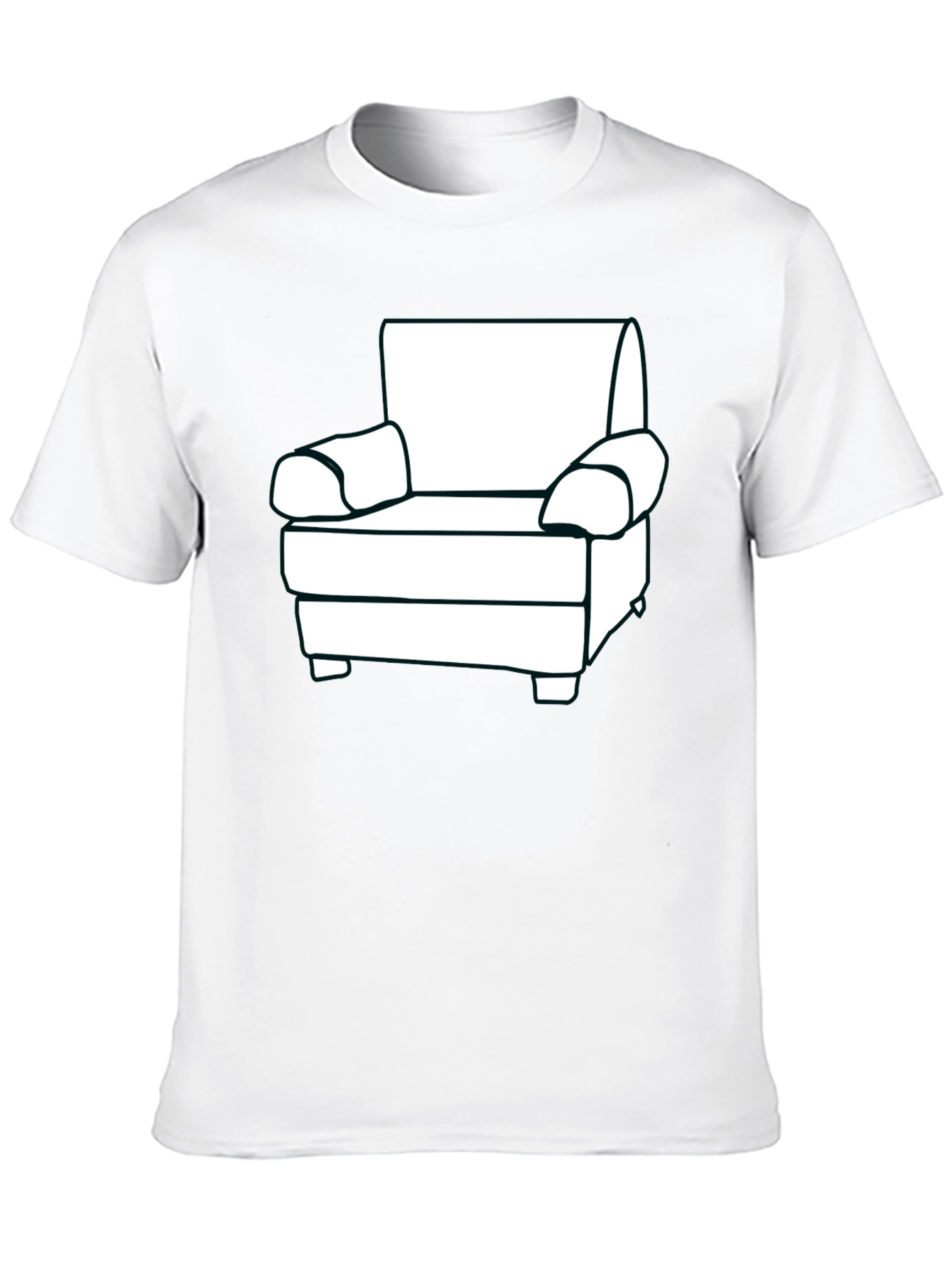 Black White Couch Graphic T-Shirt - Comfort & Style view 10